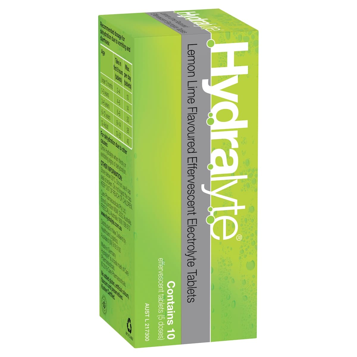 Thumbnail Hydralyte Effervescent Electrolyte Tablets Lemon Lime 10 Pack