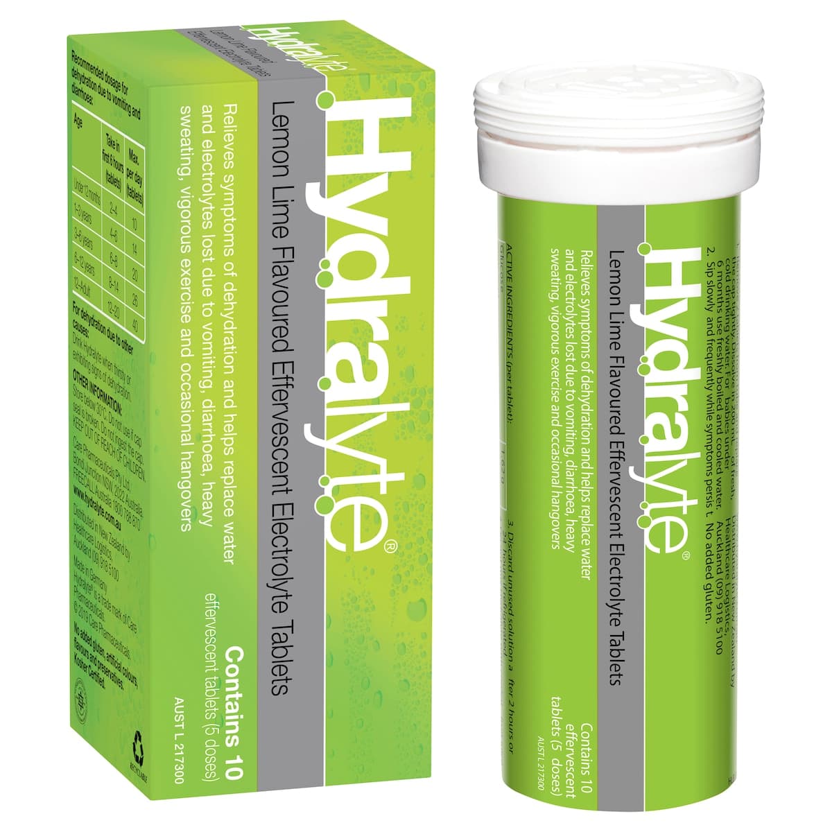 Thumbnail Hydralyte Effervescent Electrolyte Tablets Lemon Lime 10 Pack