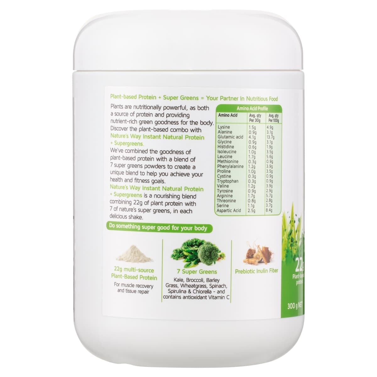 Thumbnail Natures Way Instant Natural Protein With Supergreens 300G