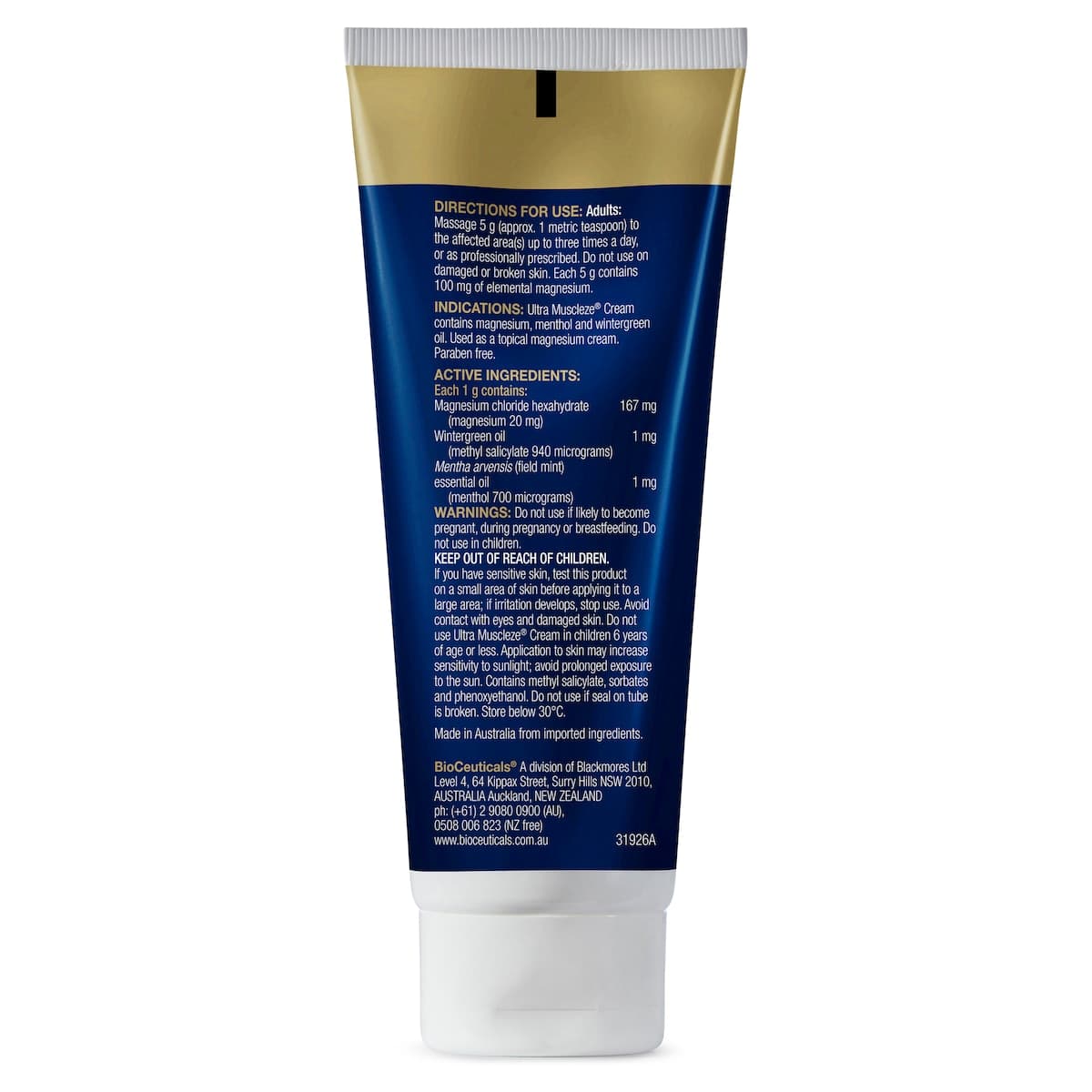 Thumbnail Bioceuticals Ultra Muscleze Cream Tube 100G