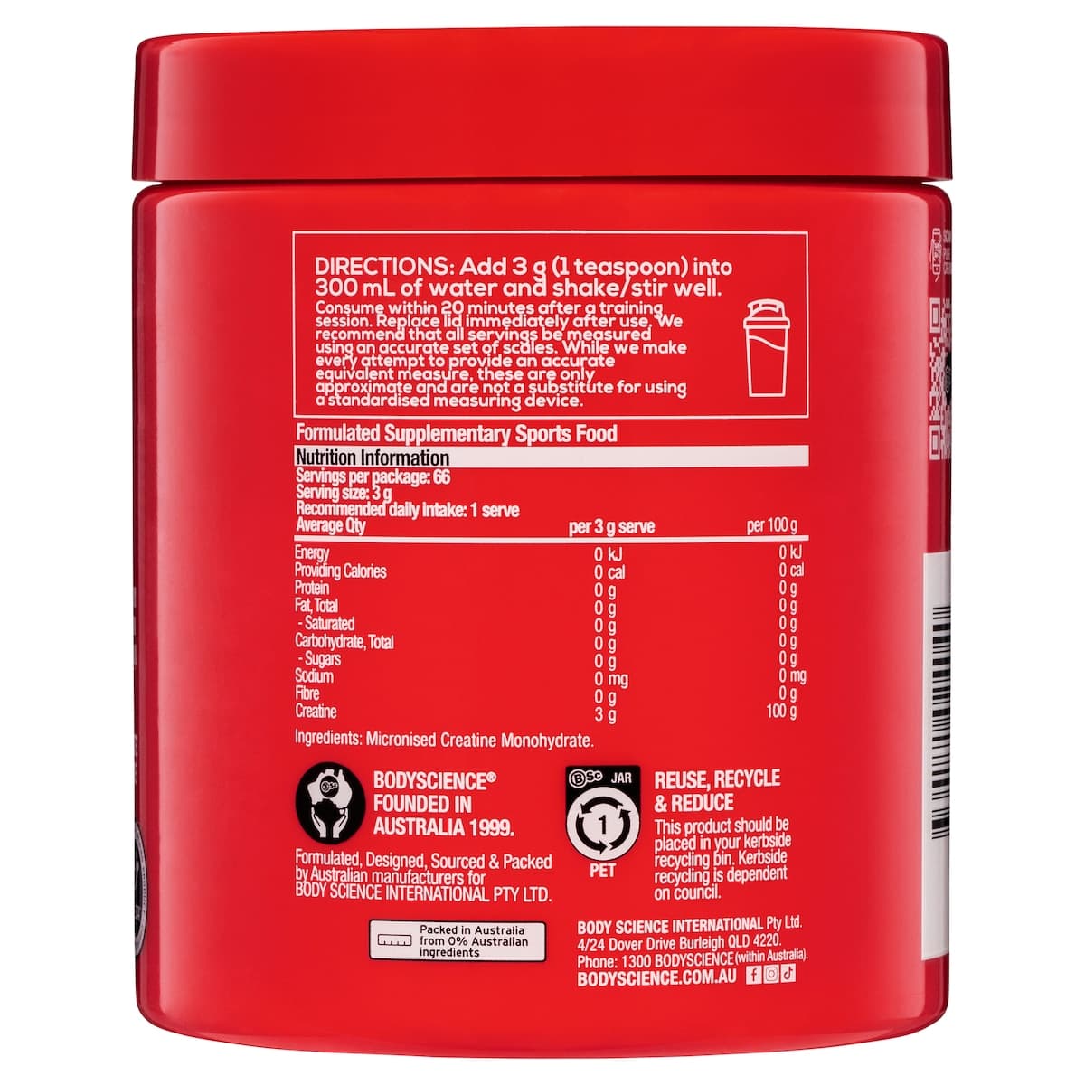 Thumbnail Bsc Body Science Pure Creatine 200G