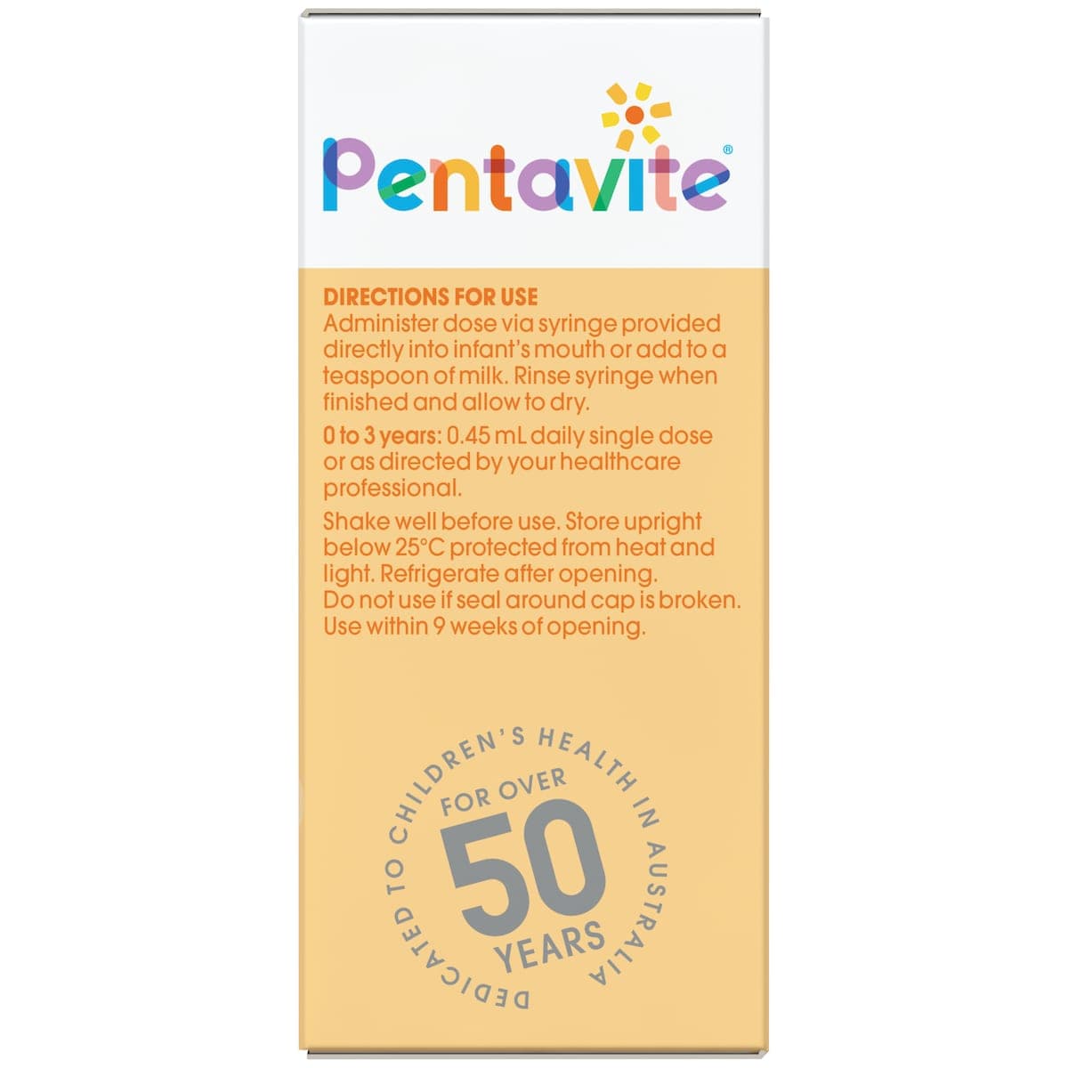 Thumbnail Pentavite Multivitamin Infant Liquid Tropical Flavour 30Ml