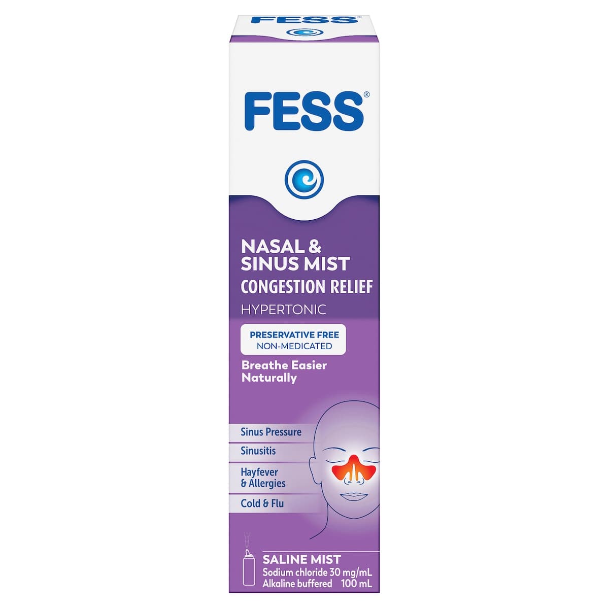 Thumbnail Fess Nasal & Sinus Mist Congestion Relief 100Ml