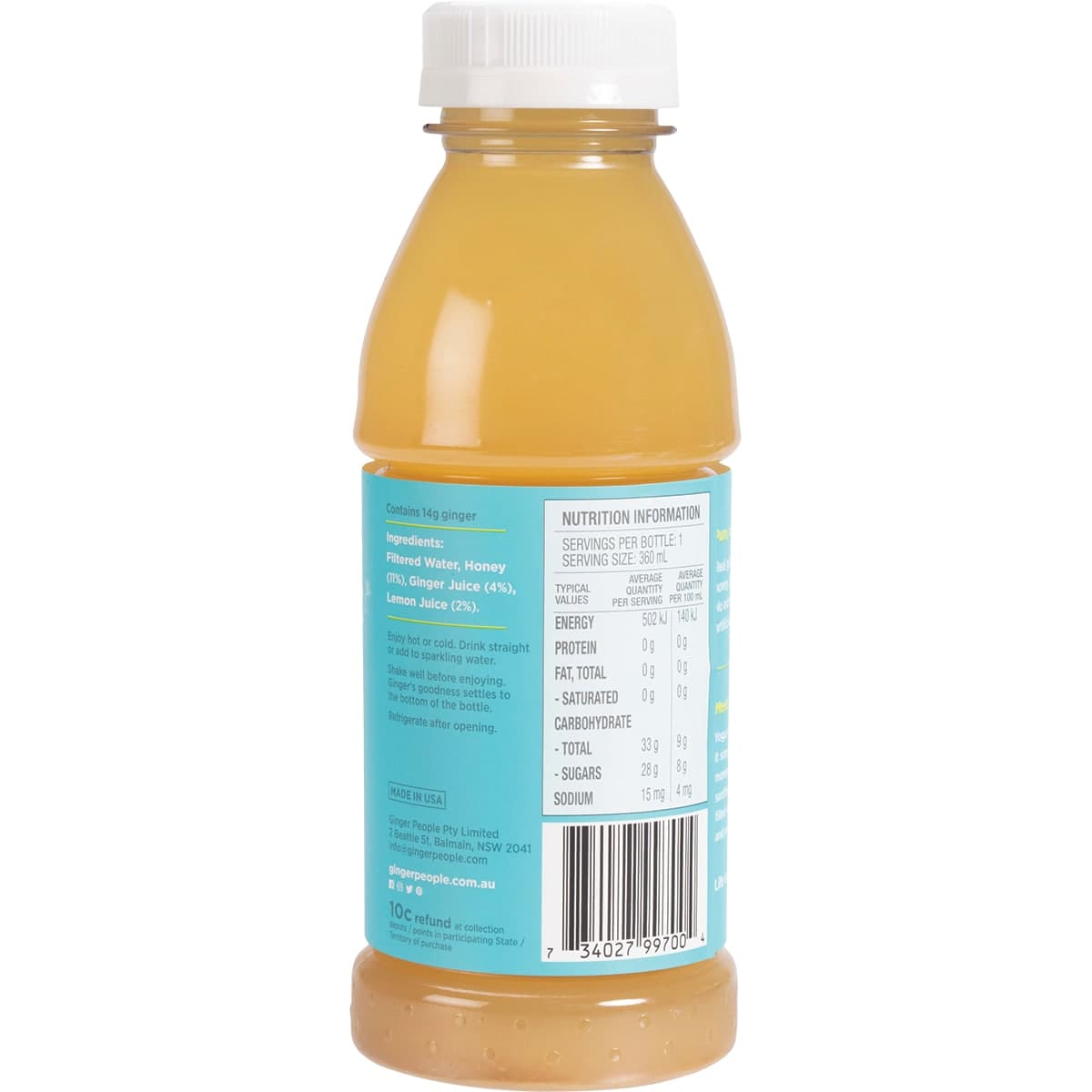 Thumbnail The Ginger People Gingerade Drink Lemon & Honey 360Ml