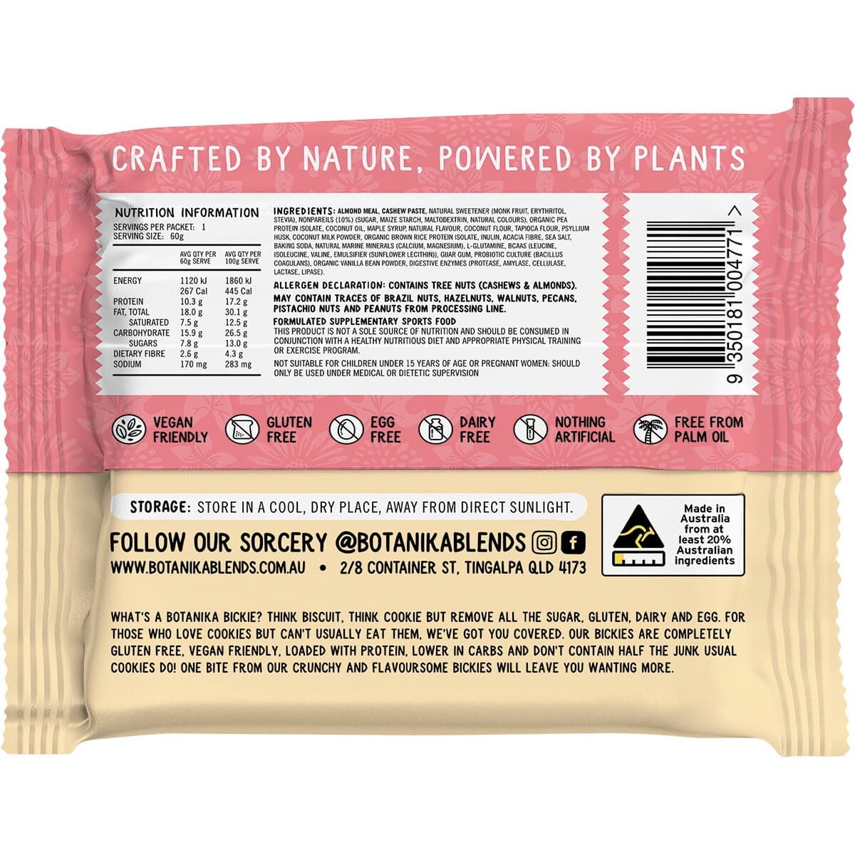 Thumbnail Botanika Bickie Plant Based Protein Cookies Birthday Cake 12 X 60G