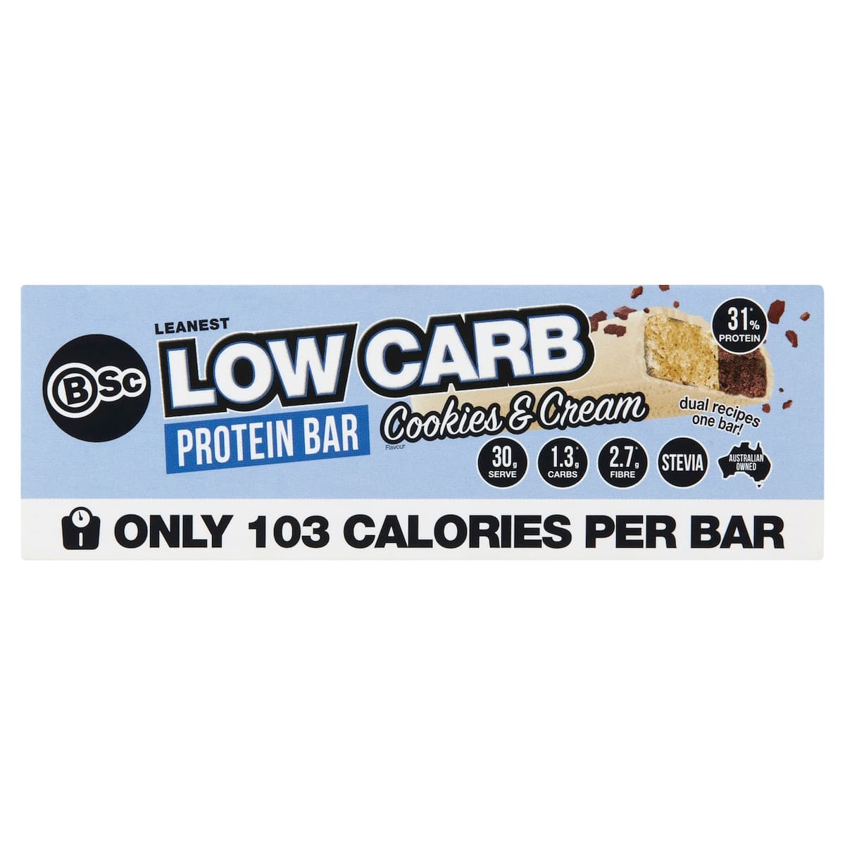 Thumbnail Bsc Body Science Leanest Low Carb Protein Bar Cookies & Cream 7 X 30G