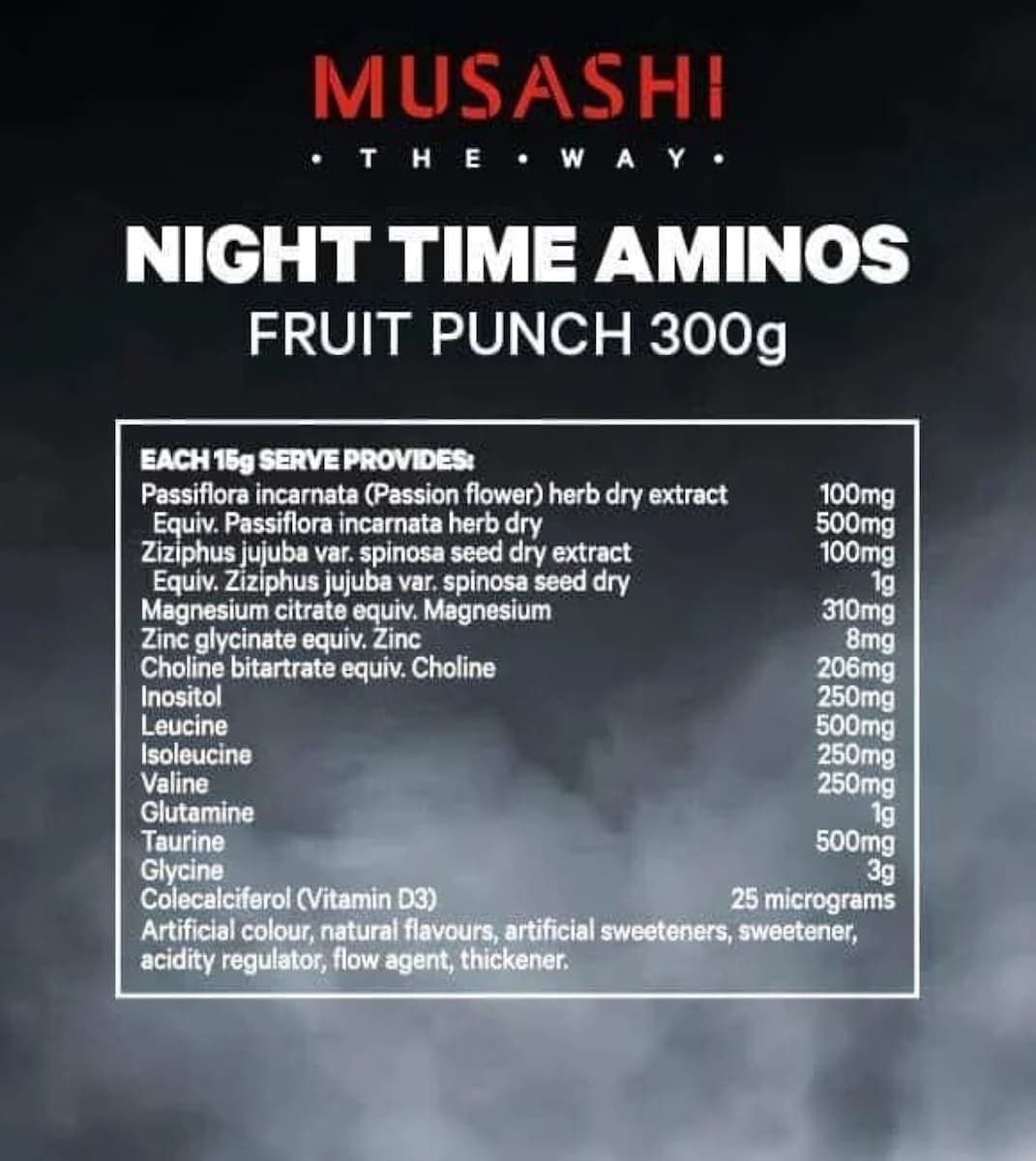 Thumbnail Musashi Night Time Aminos Fruit Punch 300G