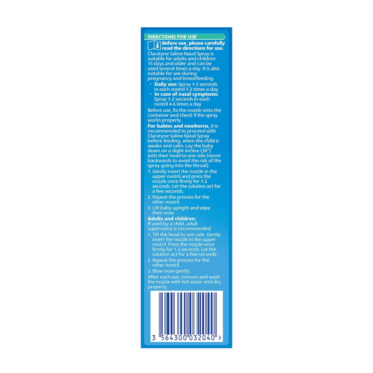 Thumbnail Claratyne Saline Nasal Spray 100Ml