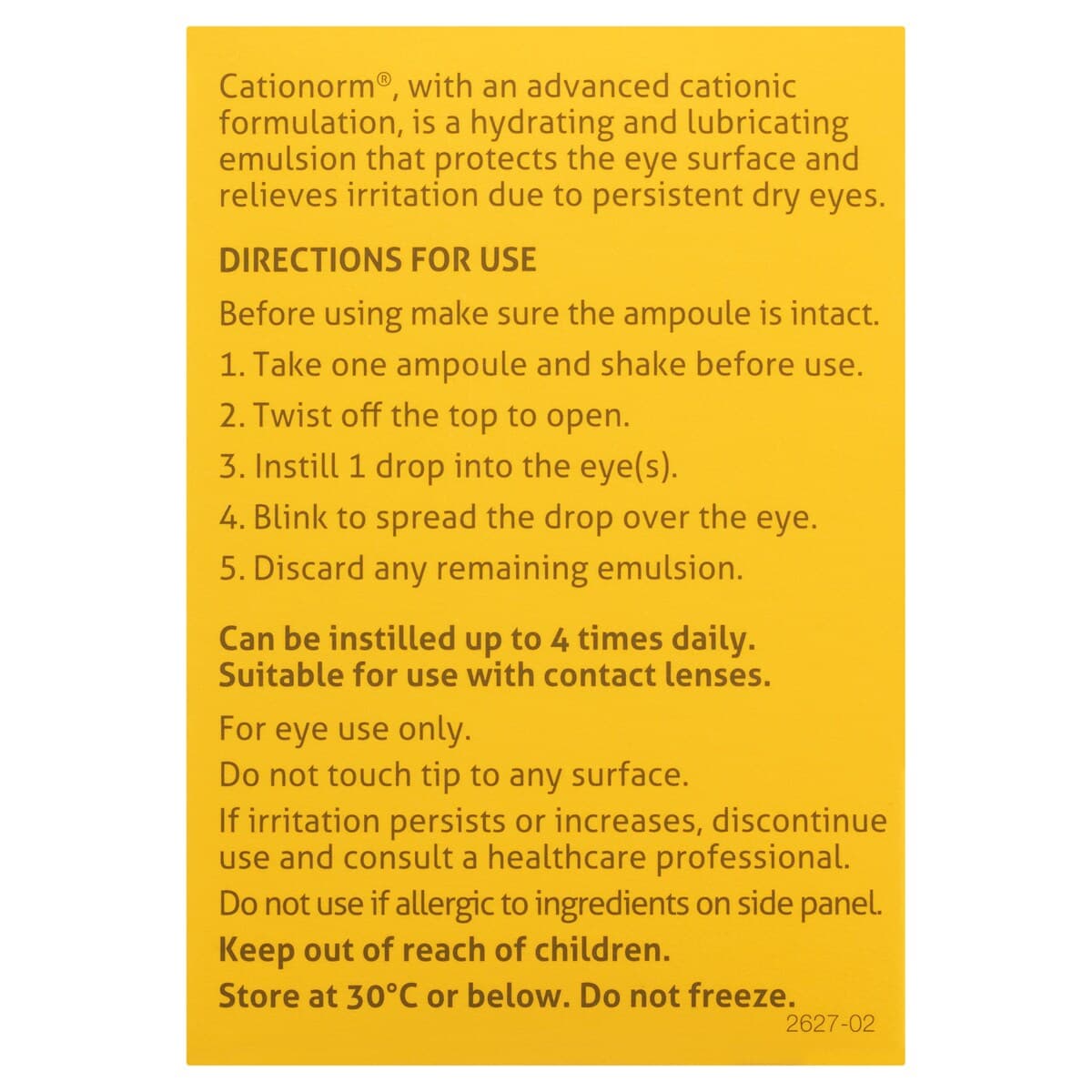 Thumbnail Cationorm Dry Eye Relief Preservative Free 0.4Ml X 30 Vials