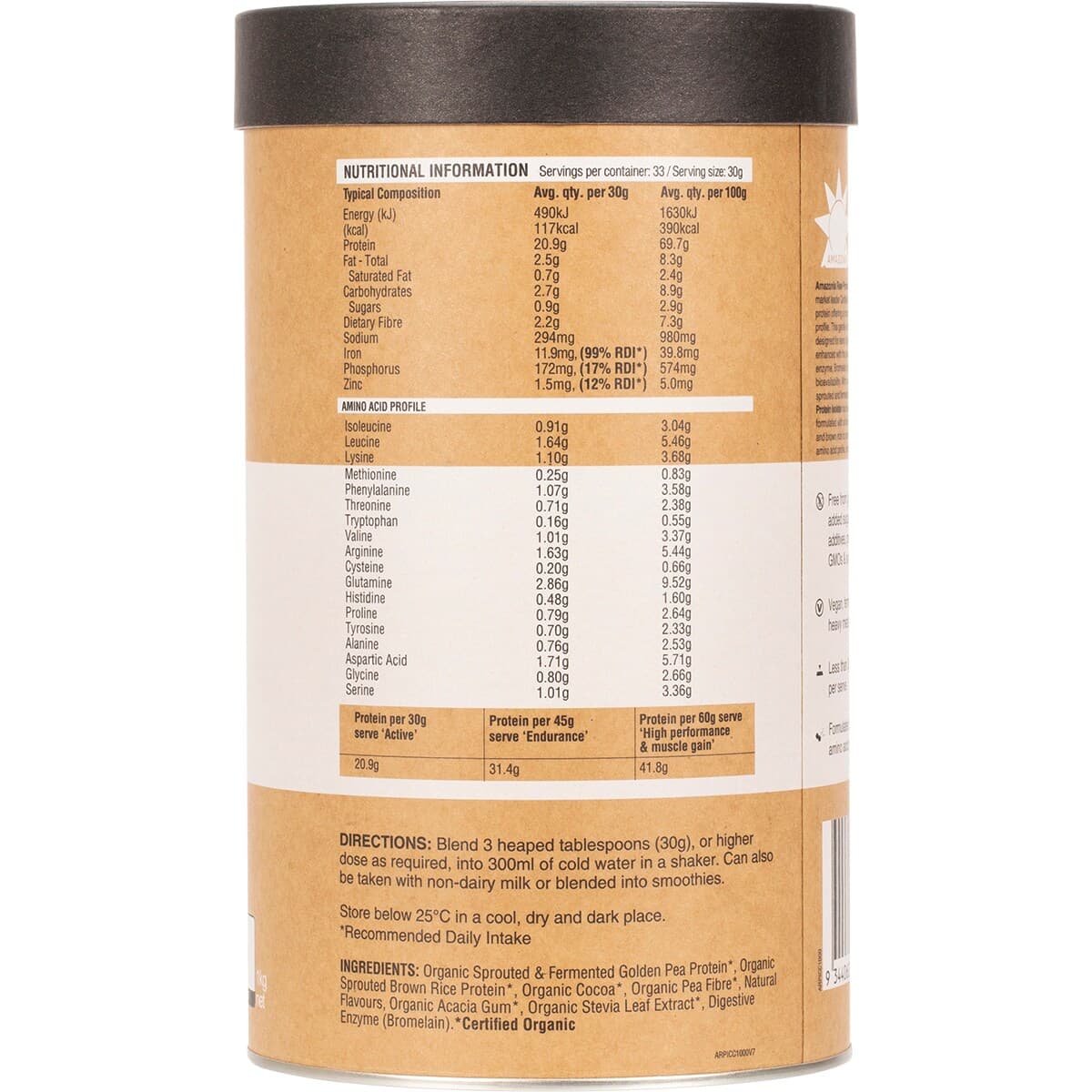 Thumbnail Amazonia Raw Protein Isolate Choc Coconut 1Kg