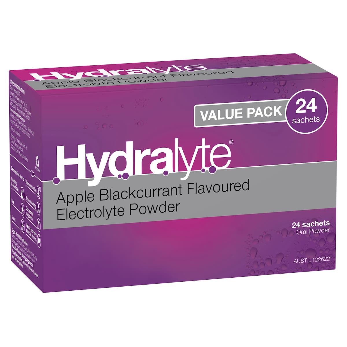 Thumbnail Hydralyte Electrolyte Powder Apple Blackcurrant 24 Sachets