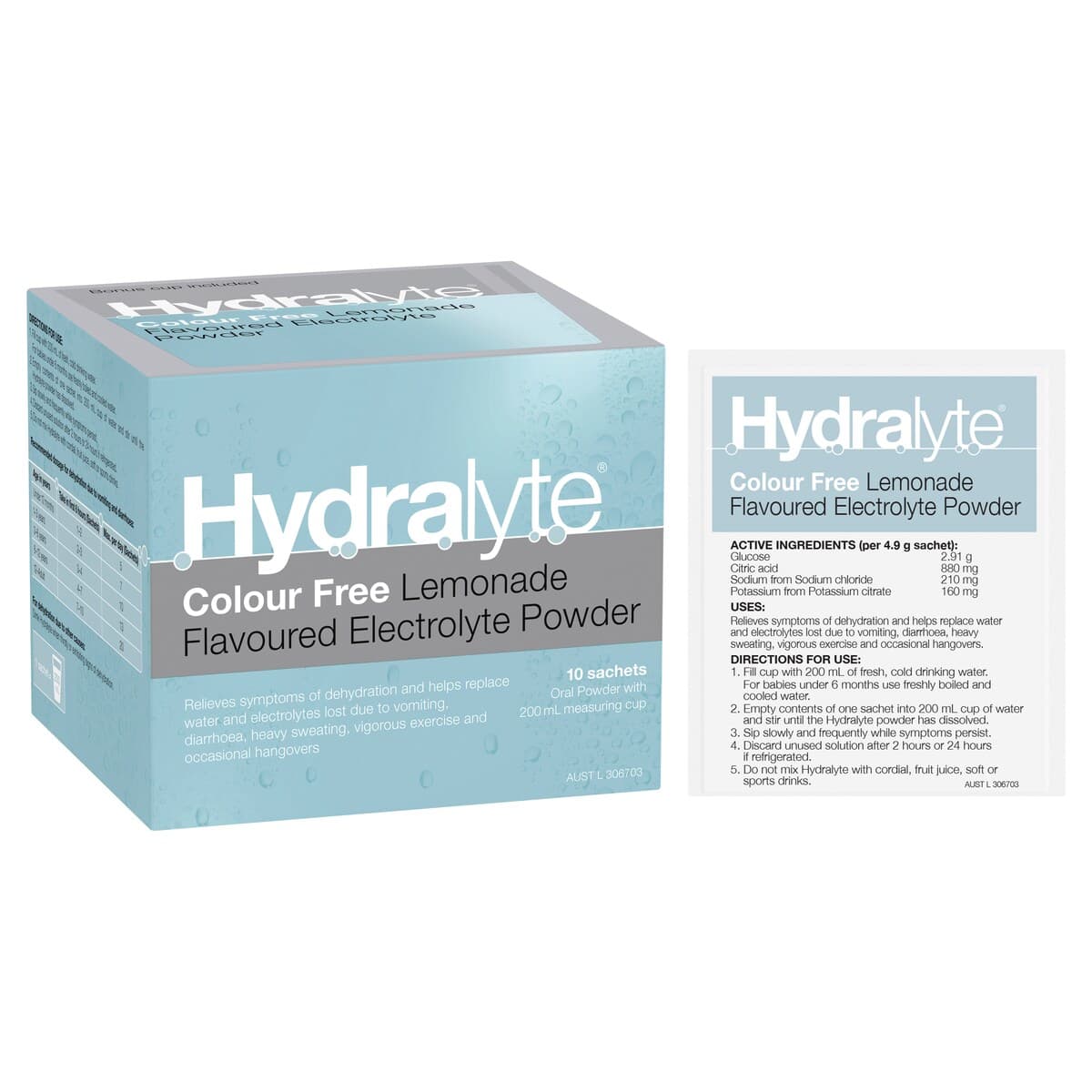 Thumbnail Hydralyte Electrolyte Powder Lemonade 10 Sachets