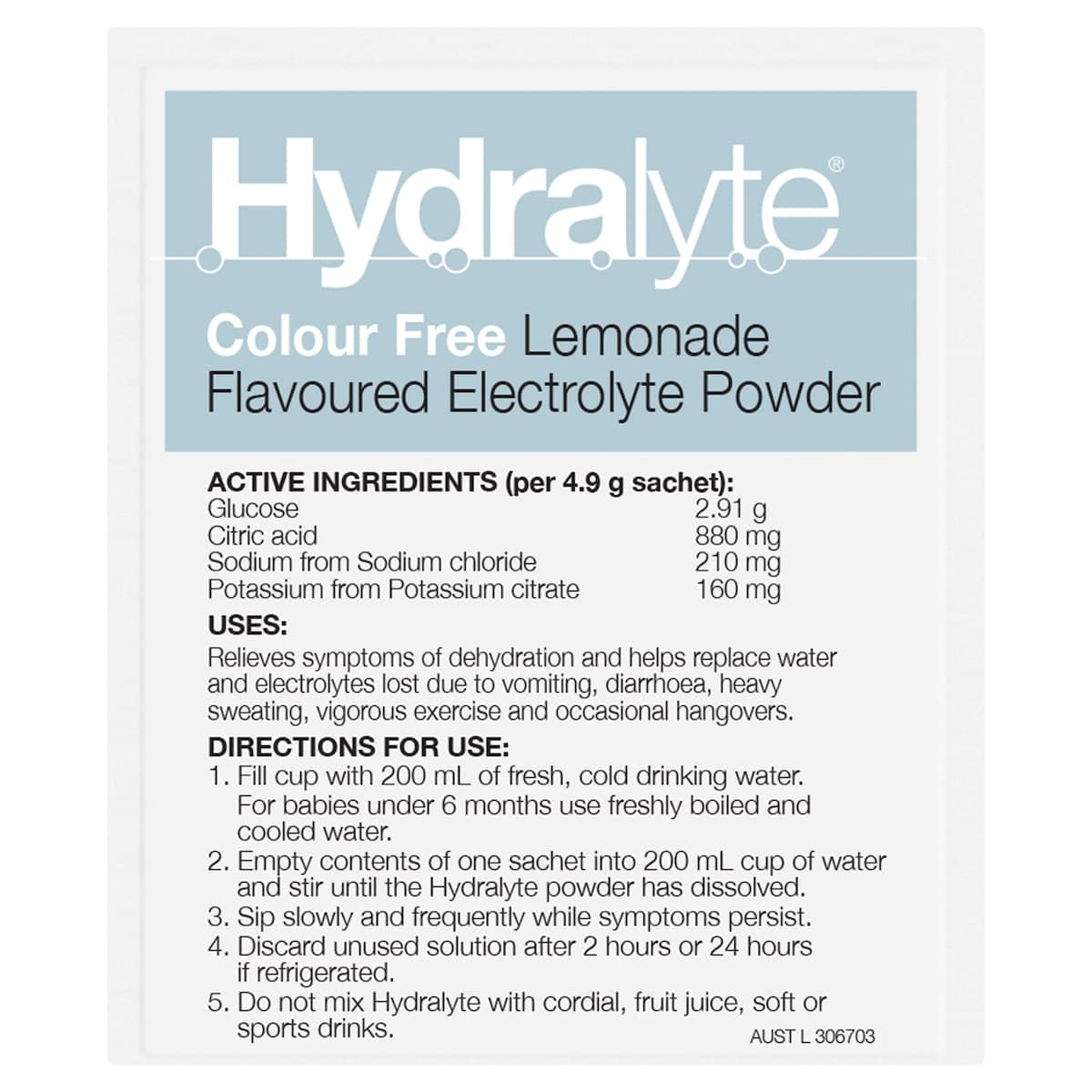 Thumbnail Hydralyte Electrolyte Powder Lemonade 10 Sachets