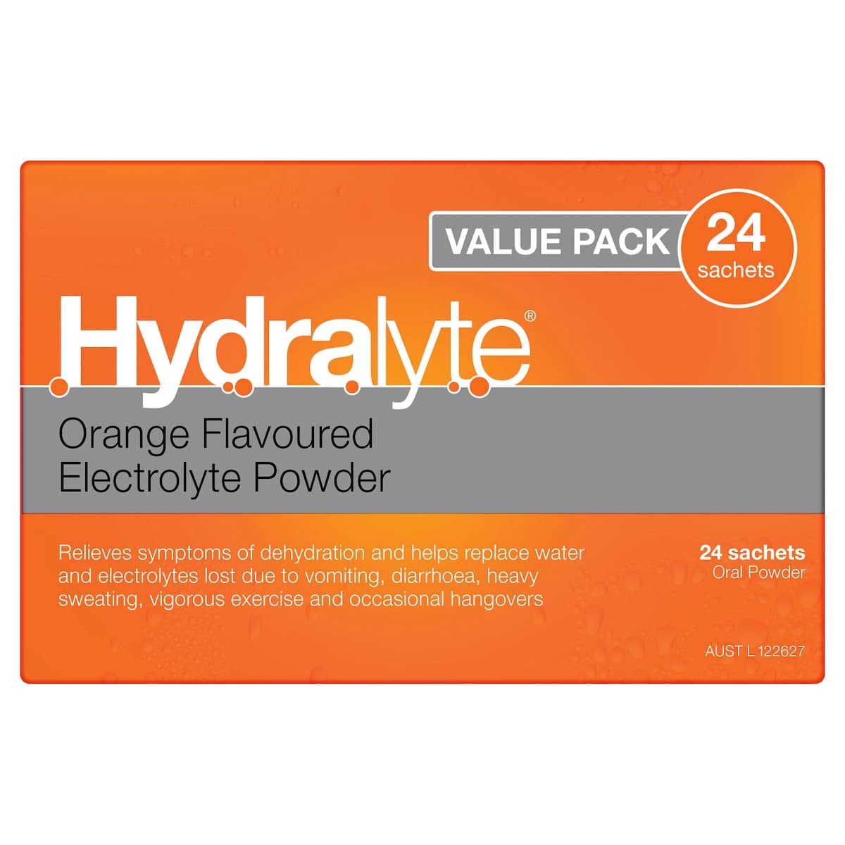 Thumbnail Hydralyte Electrolyte Powder Orange 24 Sachets