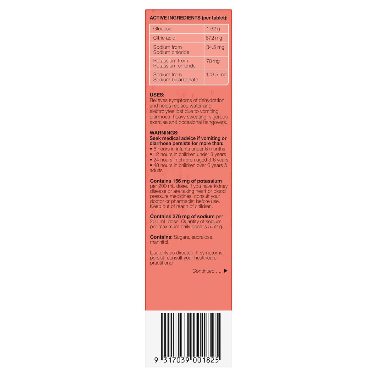 Thumbnail Hydralyte Effervescent Electrolyte Tablets Peach Crush 20 Pack