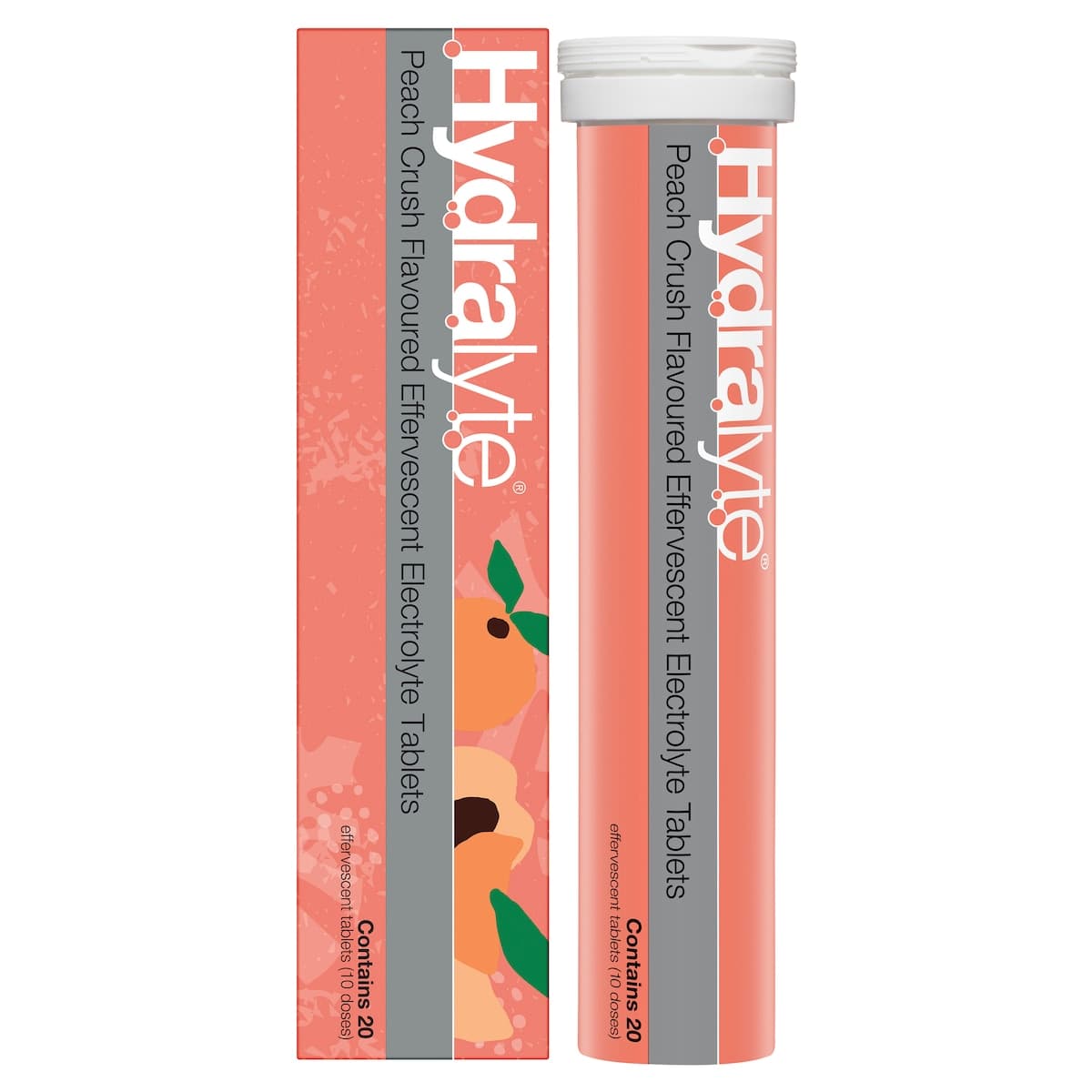 Thumbnail Hydralyte Effervescent Electrolyte Tablets Peach Crush 20 Pack