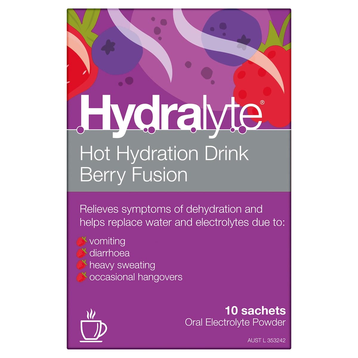 Thumbnail Hydralyte Hot Hydration Drink Berry Fusion Sachet 10 Pack