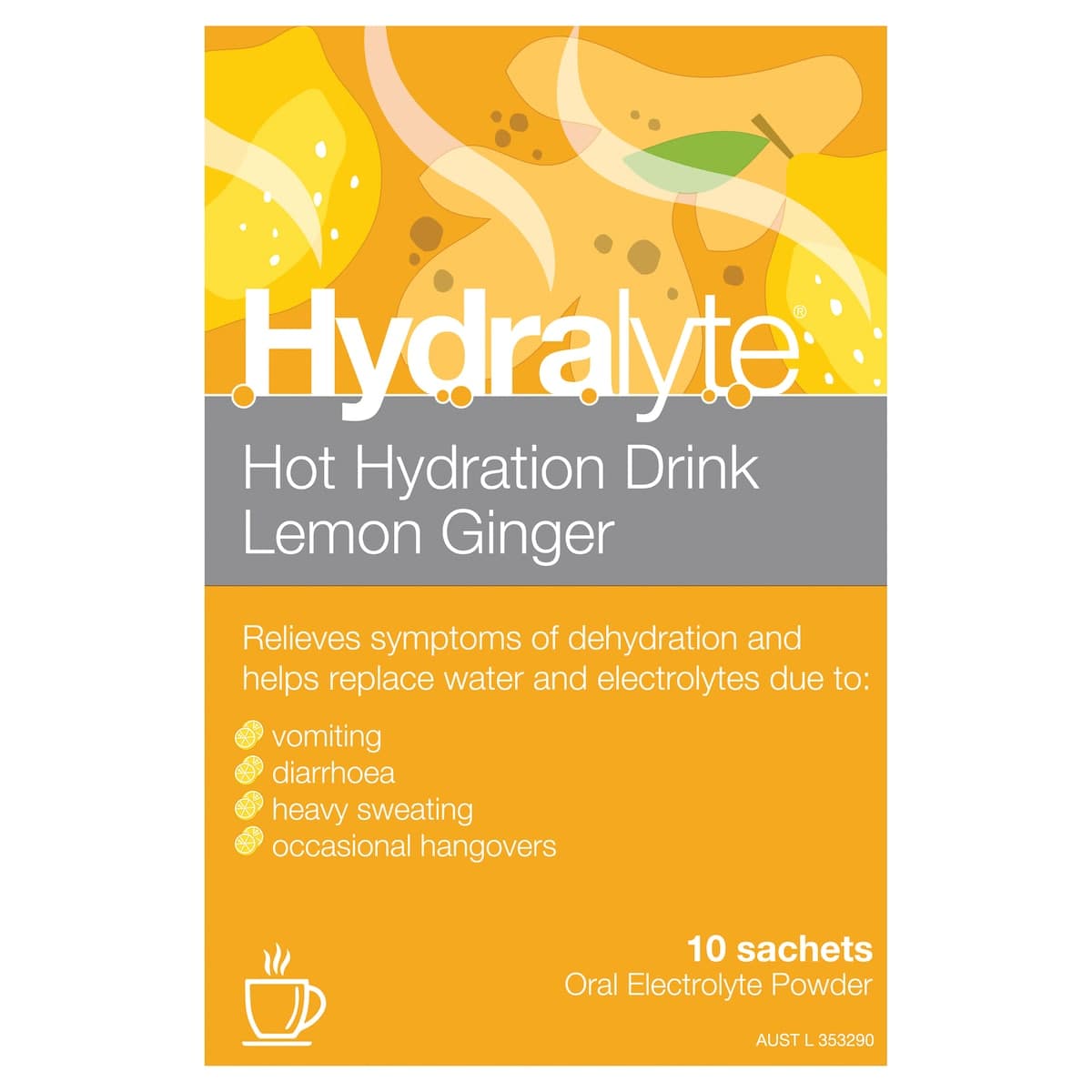 Thumbnail Hydralyte Hot Hydration Drink Lemon Ginger Sachet 10 Pack