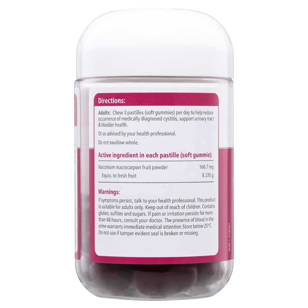 Natures Way Medicinal Vita Gummies Cranberry 30S