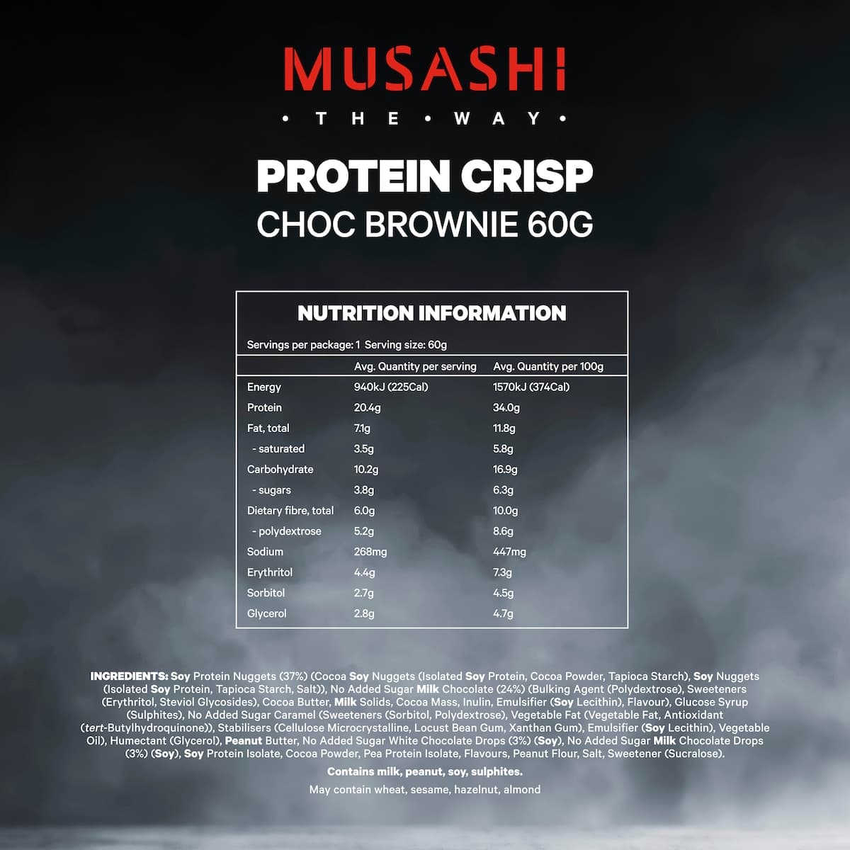 Thumbnail Musashi Protein Crisp Choc Brownie 12 X 60G