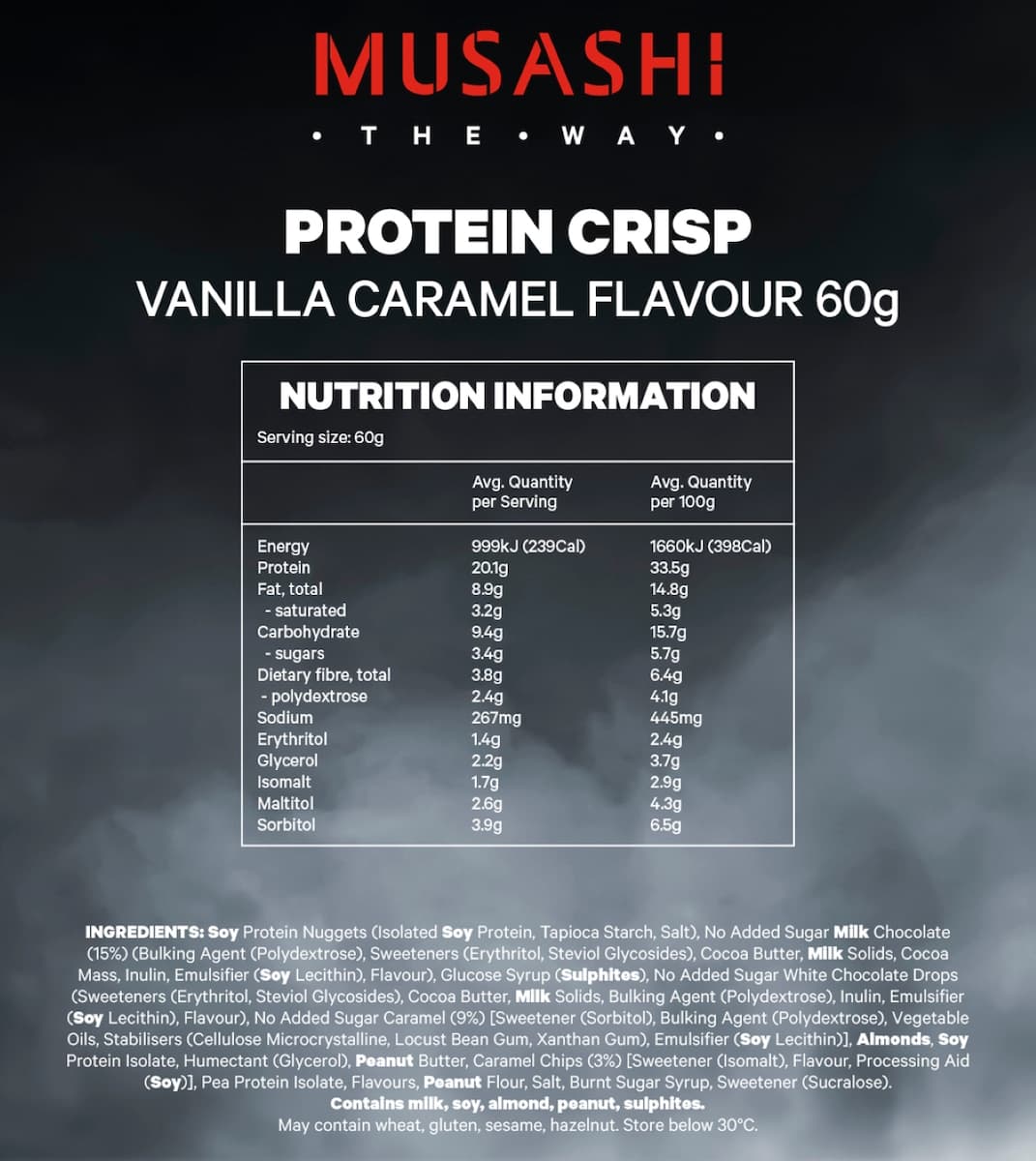 Thumbnail Musashi Protein Crisp Vanilla Caramel 12 X 60G