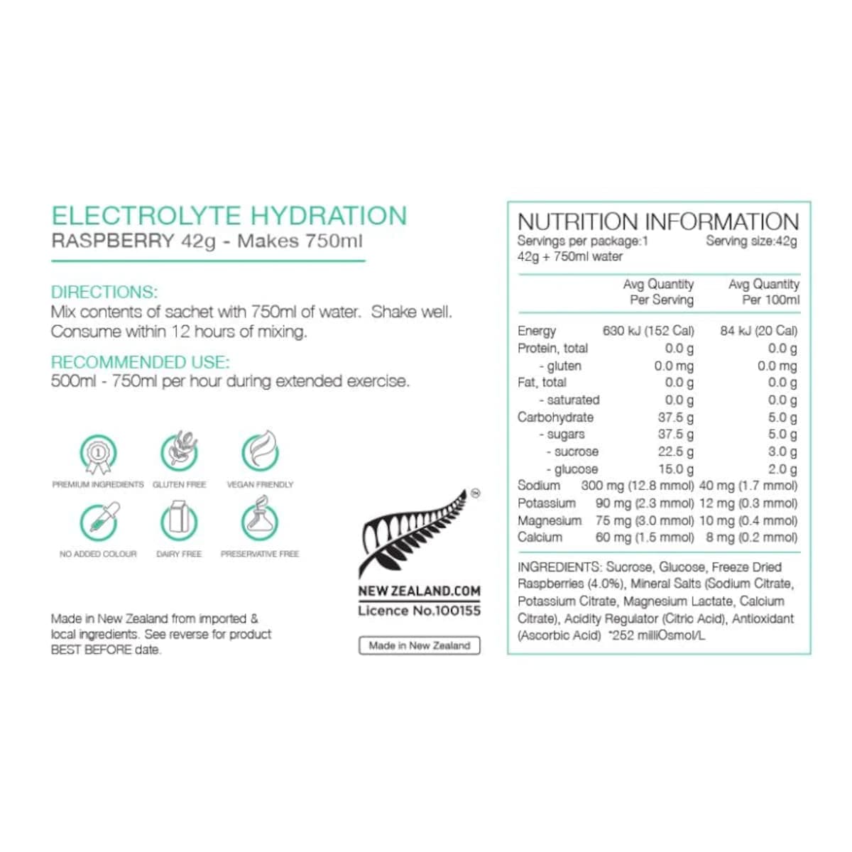 Thumbnail Pure Electrolyte Hydration Raspberry 25 X 42G