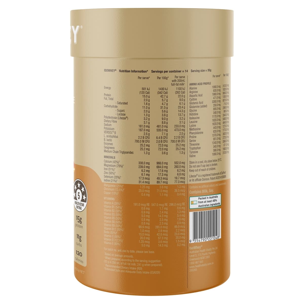 Thumbnail Isowhey Salted Caramel Collagen Shake 490G