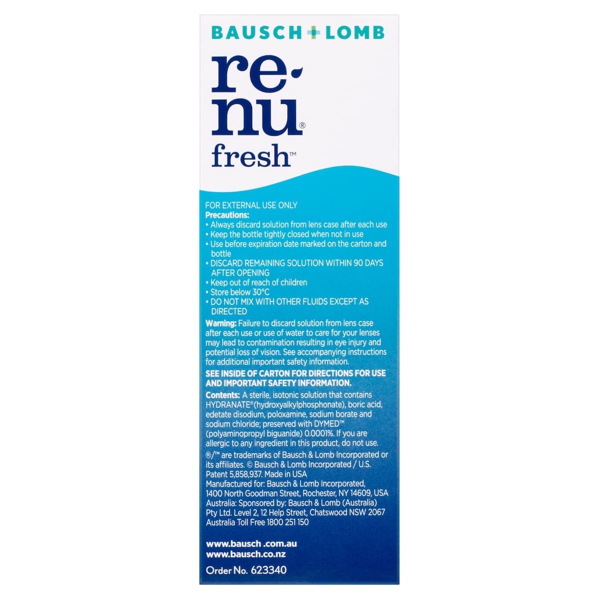 Thumbnail Bausch & Lomb Renu Fresh Multi-Purpose Solution 120Ml