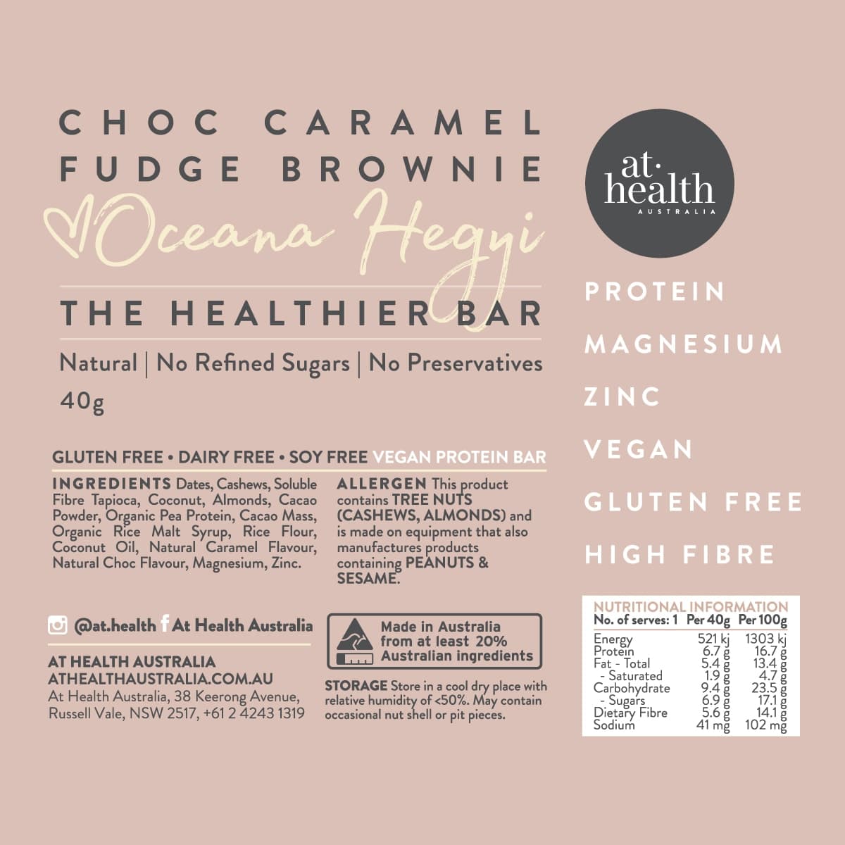 Thumbnail At Health Australia Natural Protein Bars Choc Caramel Fudge Brownie 12 X 40G