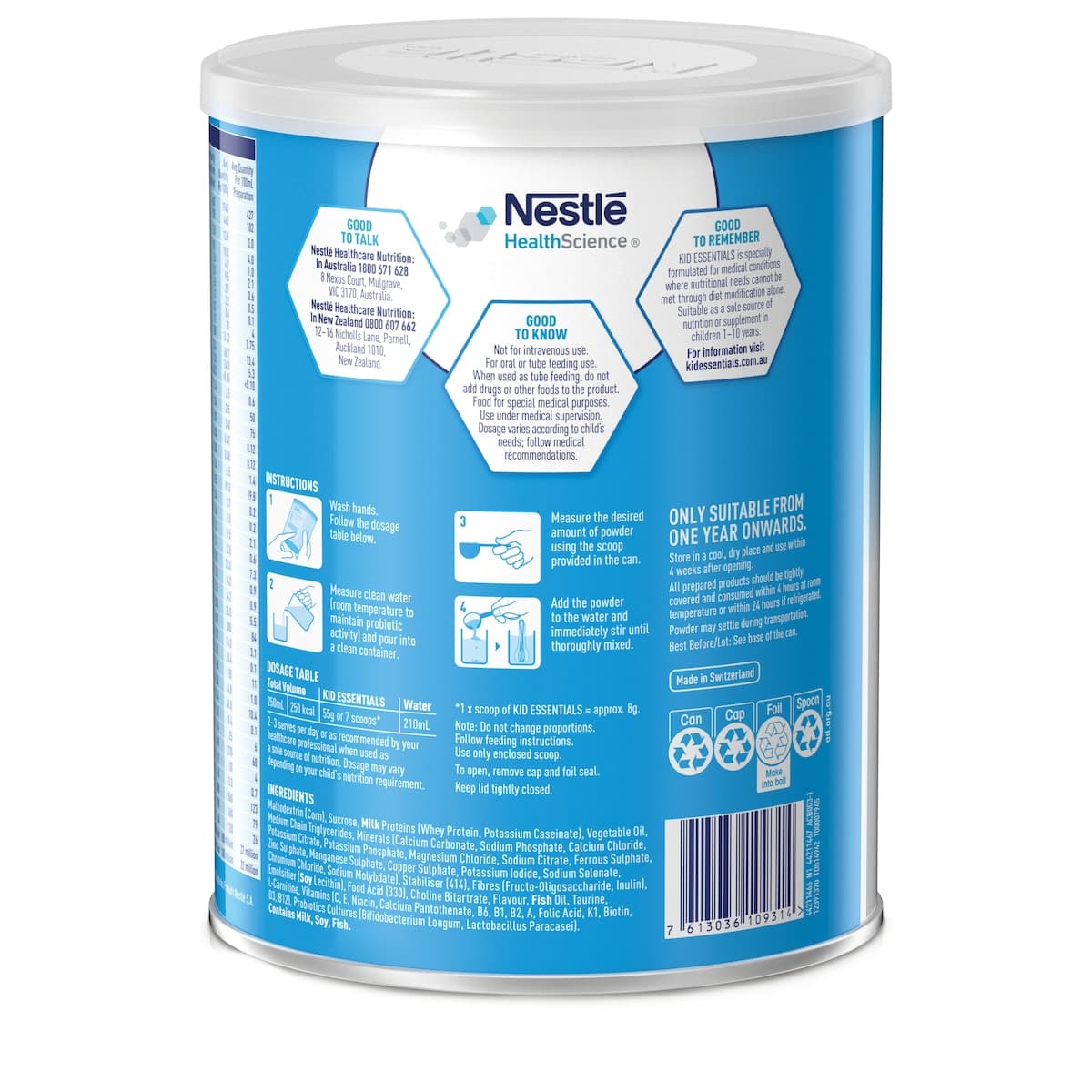 Thumbnail Nestle Kids Essential Probiotics Vanilla 800G