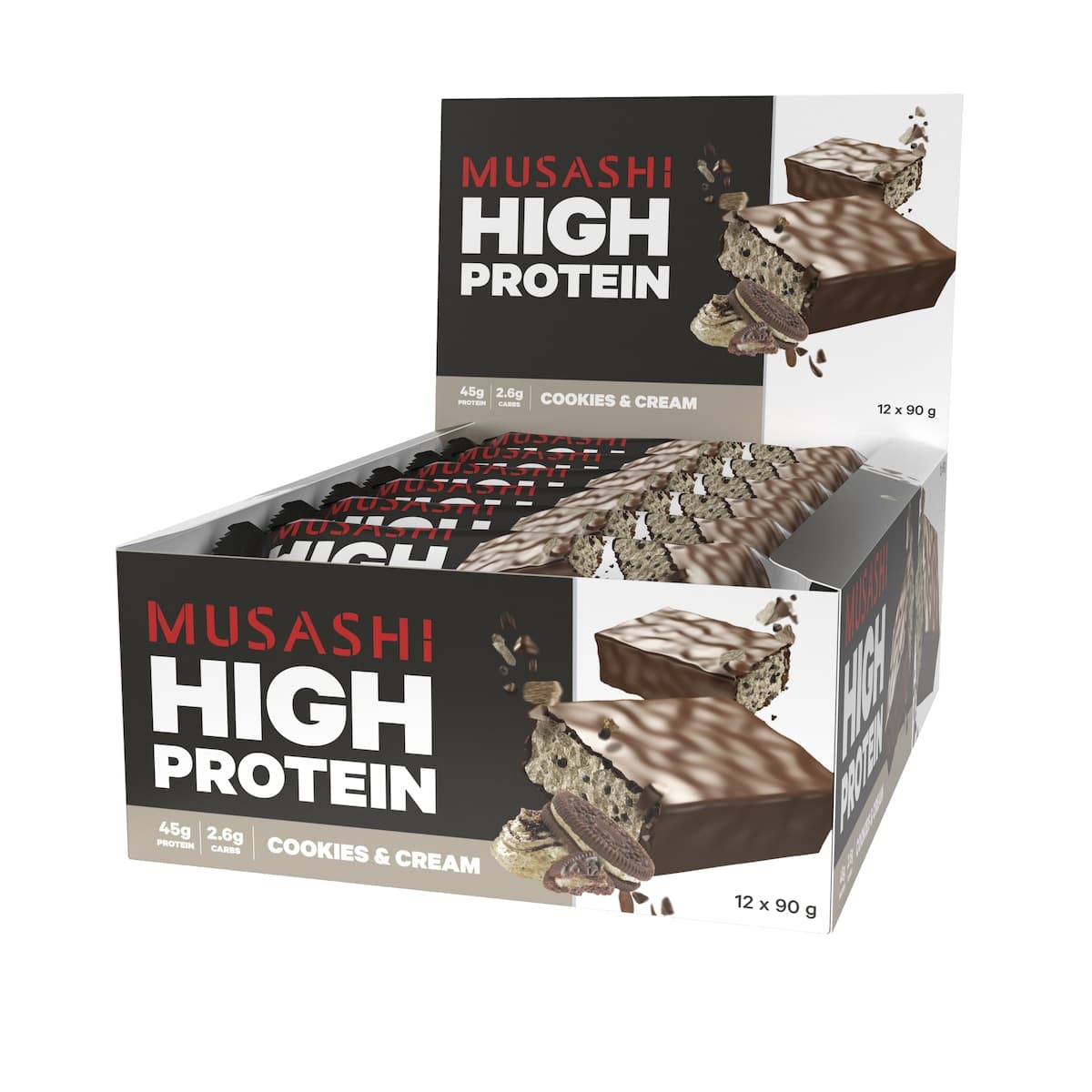 Thumbnail Musashi Recover High Protein Bar Cookies & Cream 90G