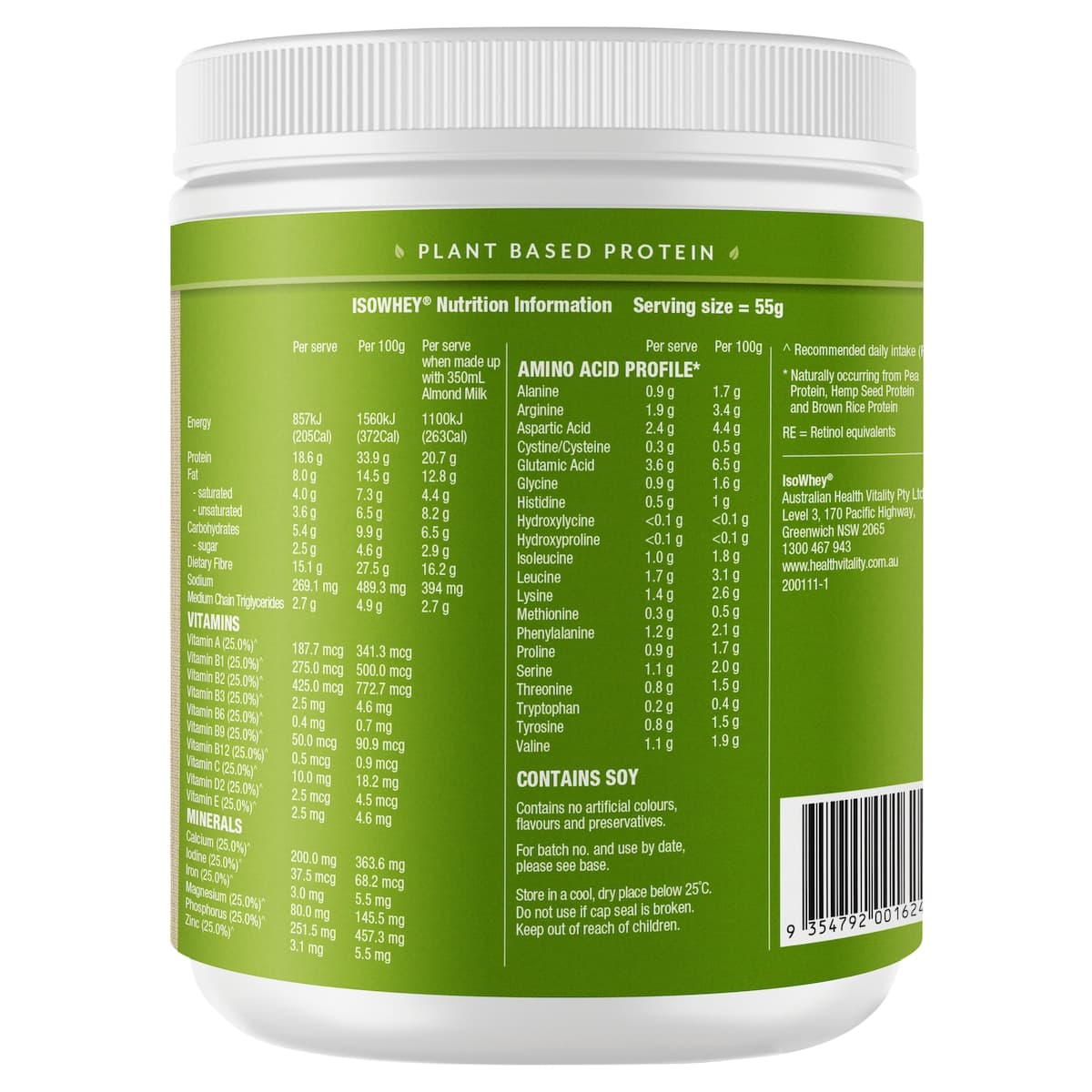 Thumbnail Isowhey Plant-Based Meal Replacement Shake Vanilla 550G