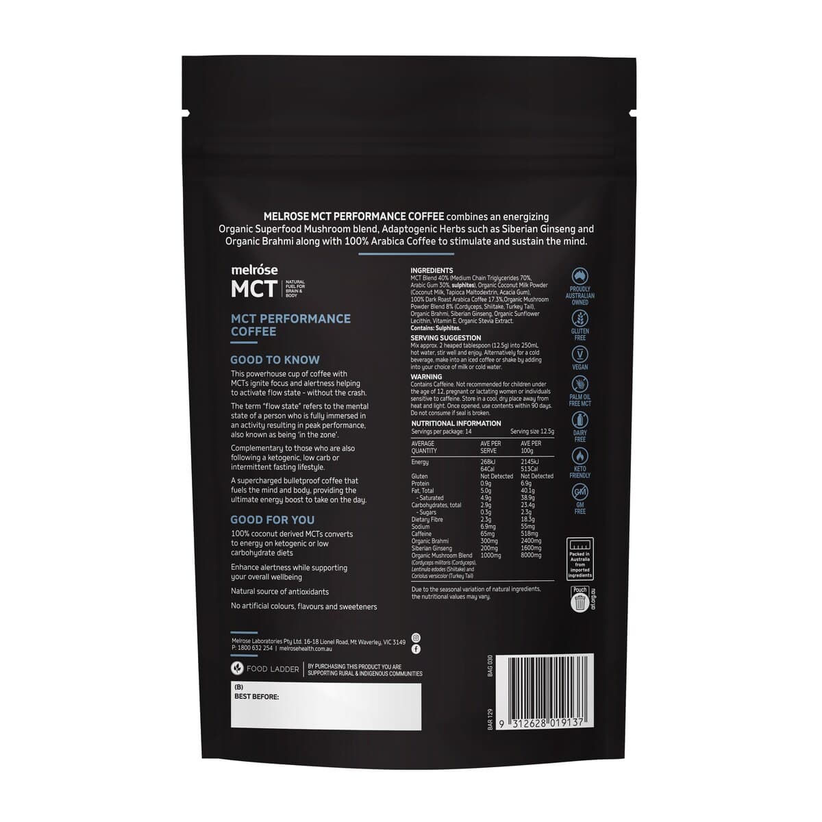 Thumbnail Melrose Mct Performance Coffee 175G