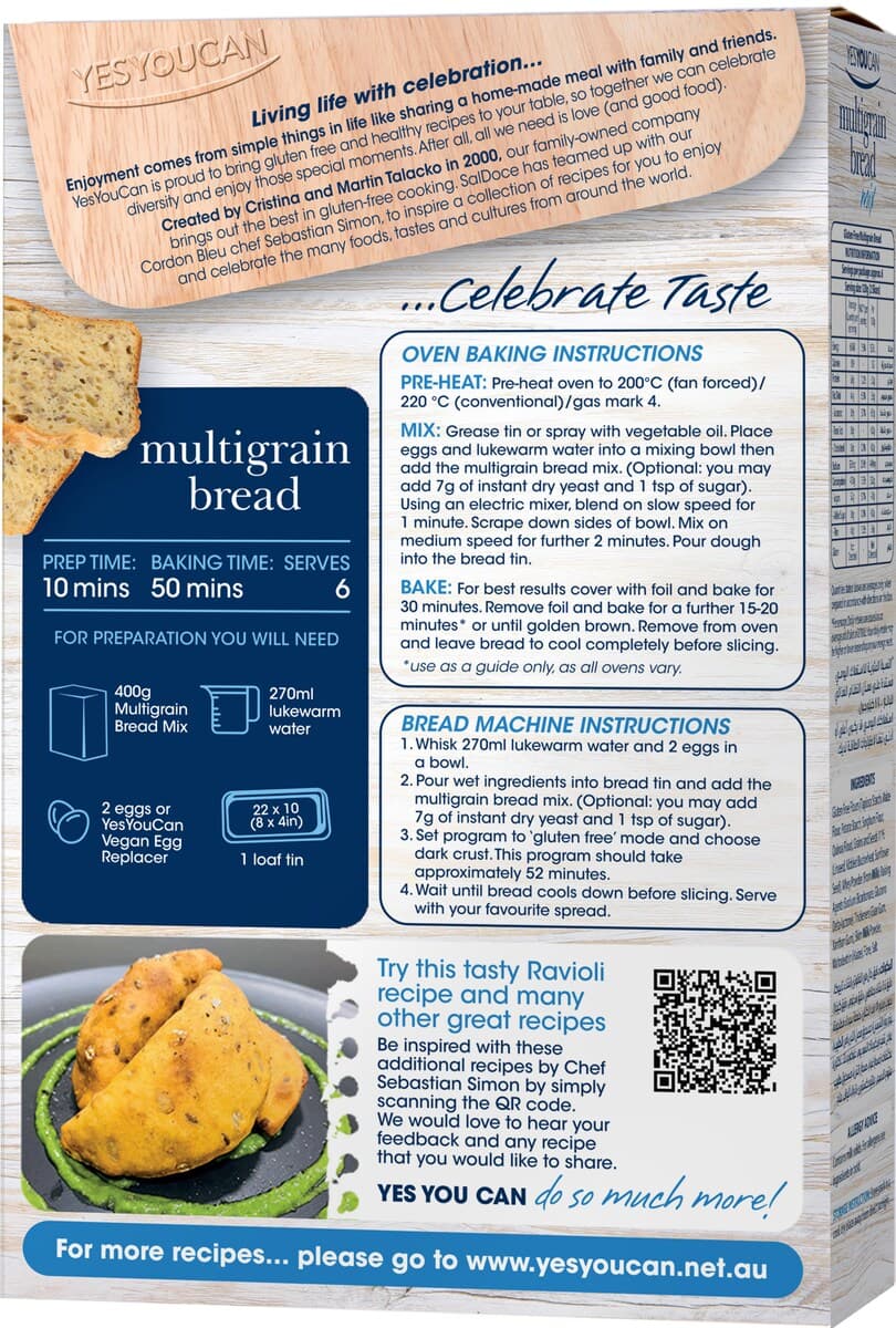 Thumbnail Yesyoucan Multi Grain Bread Mix 400G