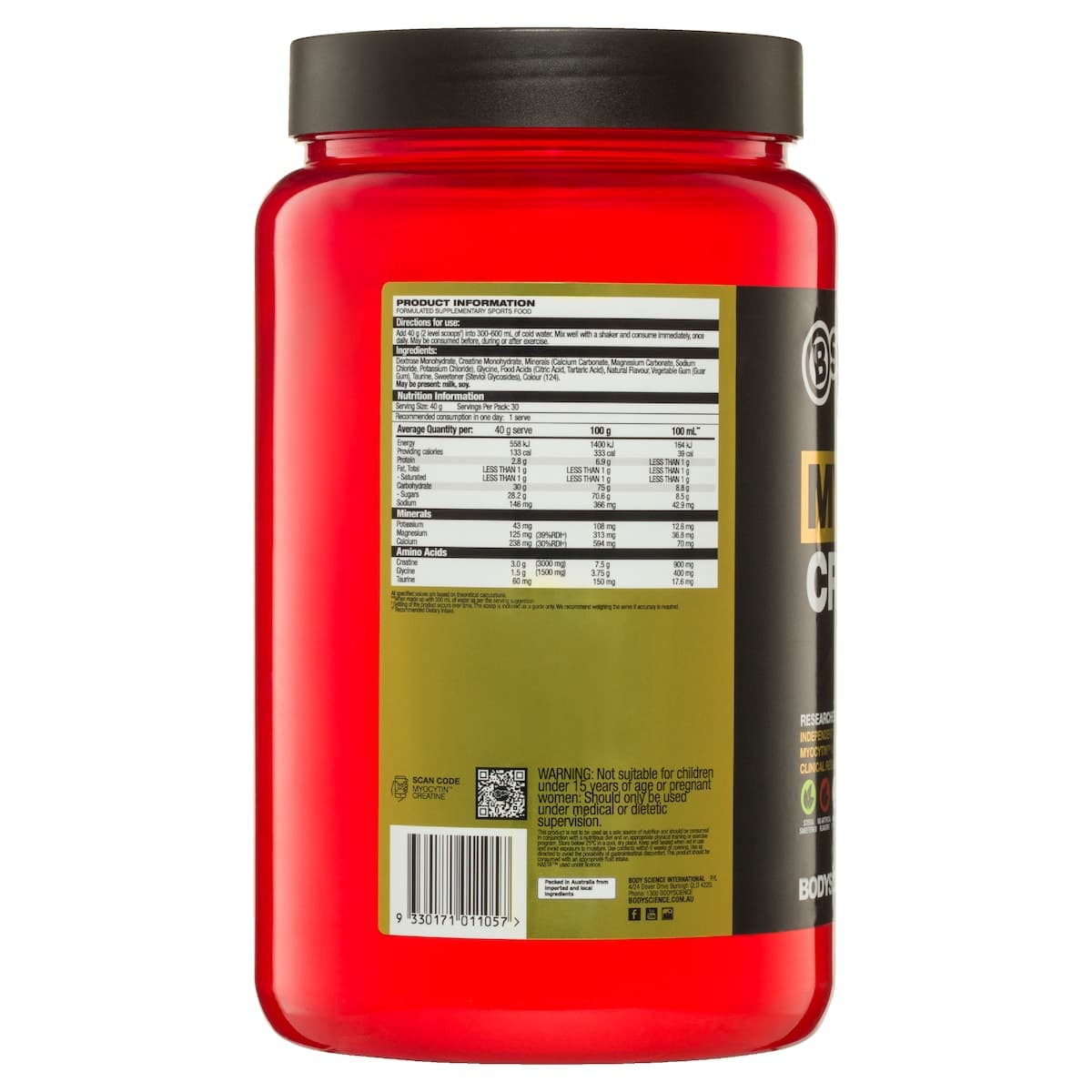 Thumbnail Bsc Body Science Myocytin Raspberry 1.2Kg