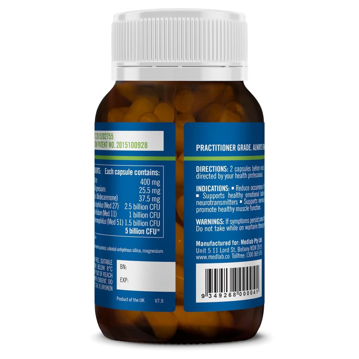 Thumbnail Medlab Nrg Biotic 60 Capsules