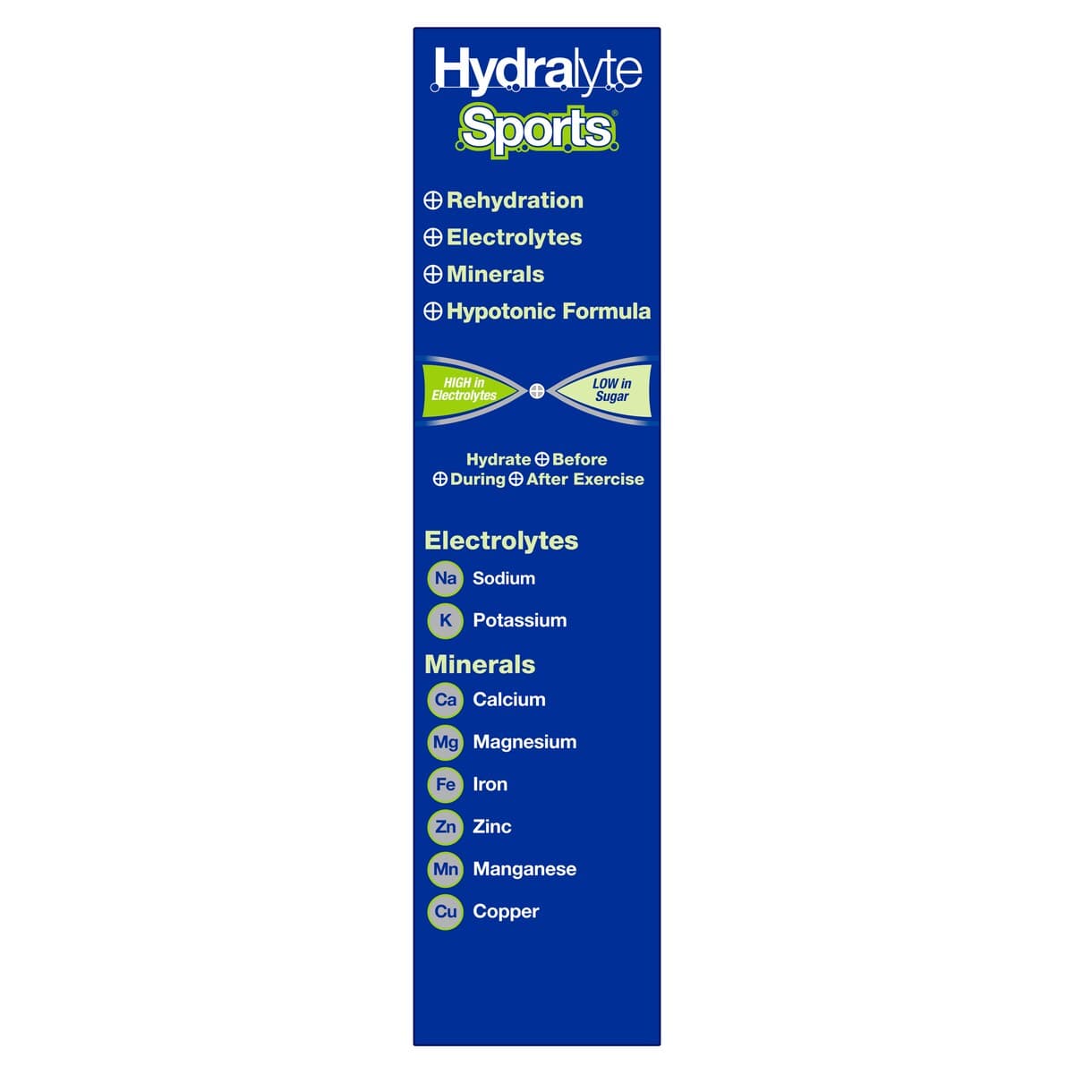 Thumbnail Hydralyte Sports Effervescent Electrolyte Tablets Lemon Lime 20 Pack