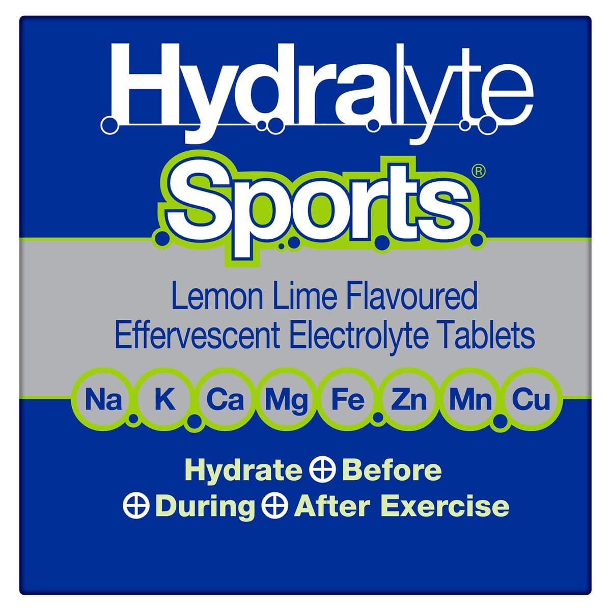 Thumbnail Hydralyte Sports Effervescent Electrolyte Tablets Lemon Lime 20 Pack