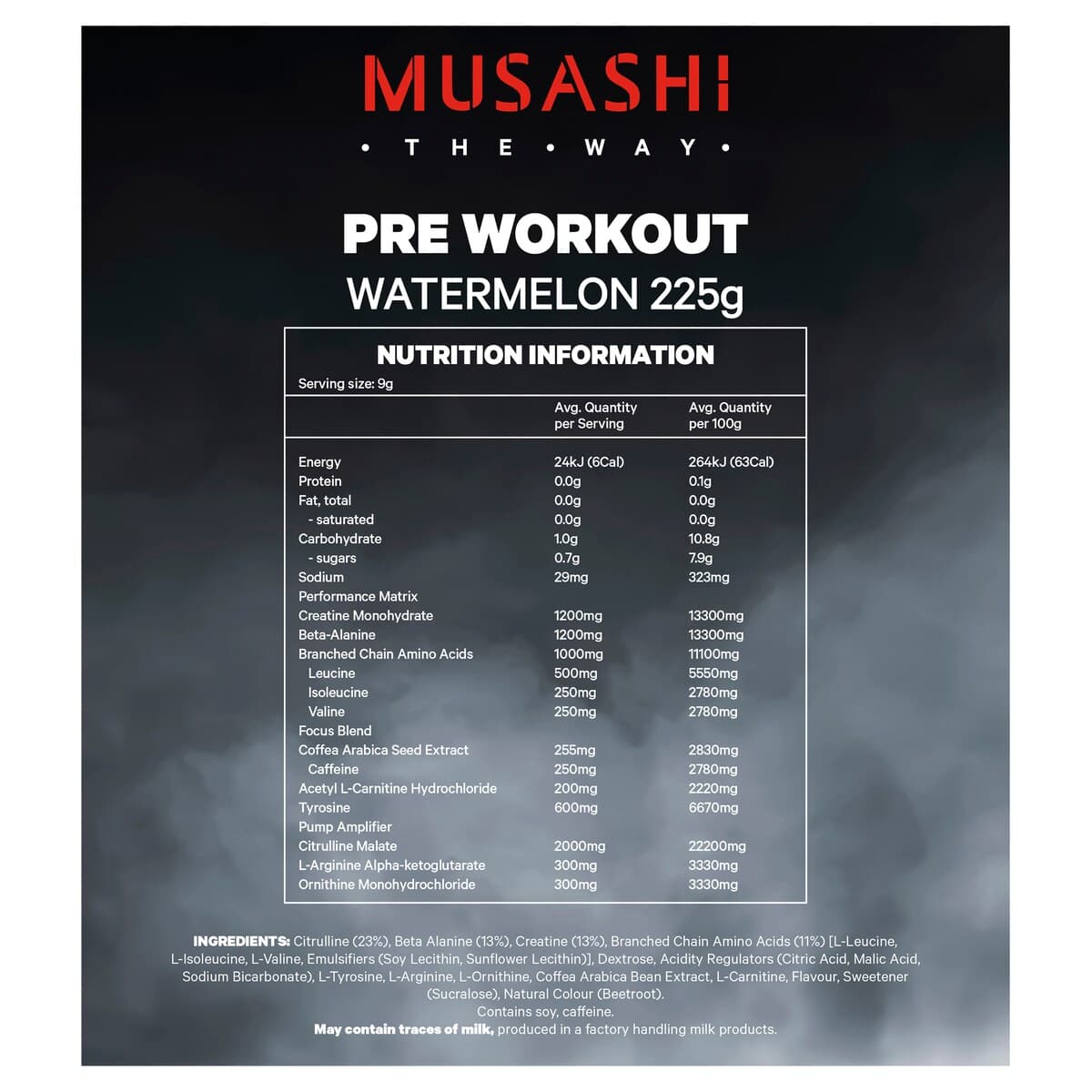 Thumbnail Musashi Pre Workout Watermelon Flavour 225G