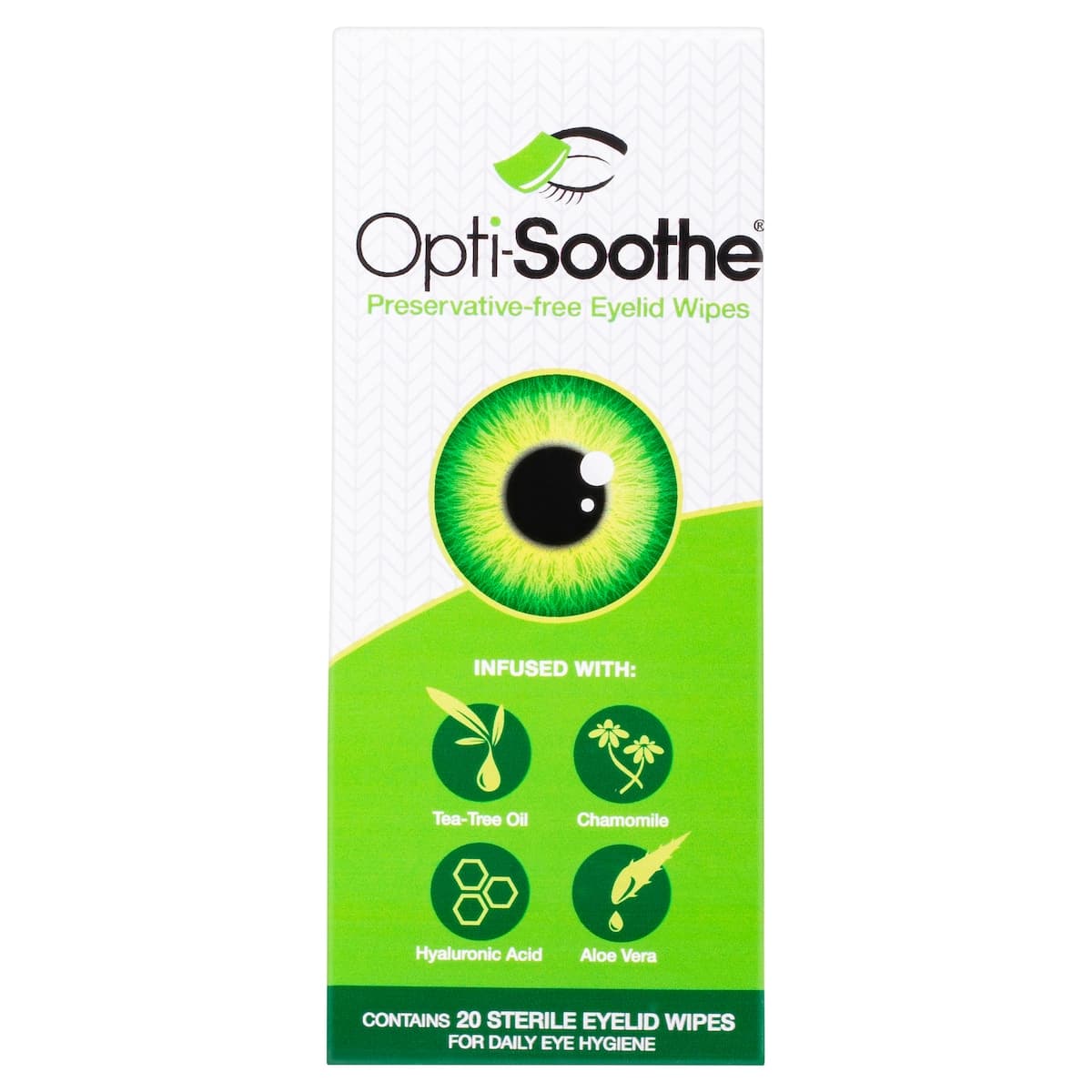 Thumbnail Opti-Soothe Preservative Free Eyelid Wipes 20 Pack