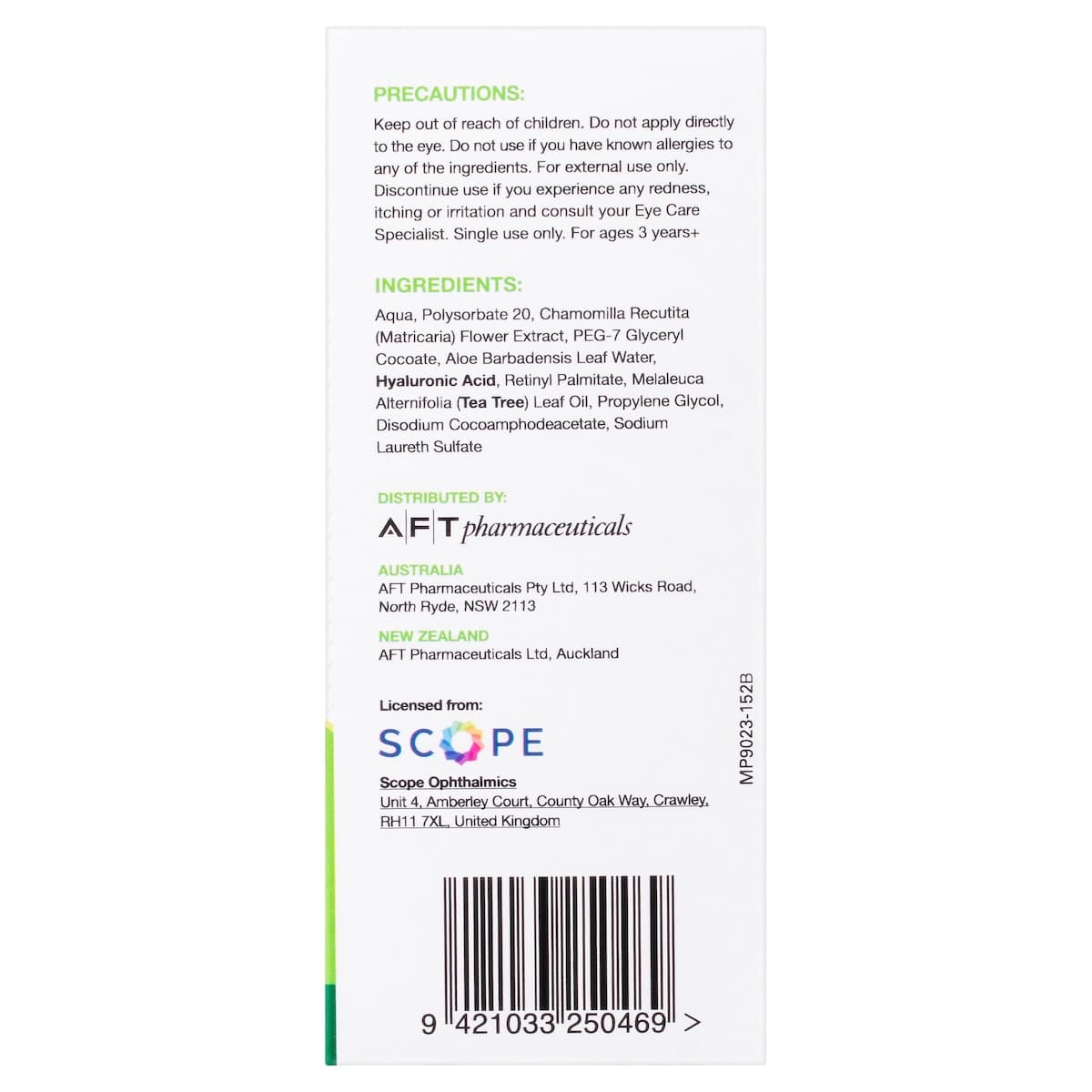 Thumbnail Opti-Soothe Preservative Free Eyelid Wipes 20 Pack