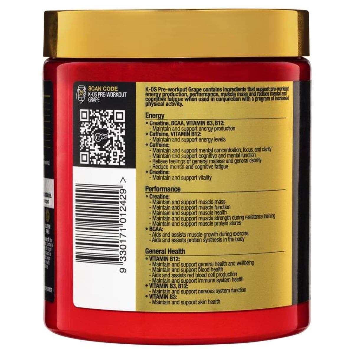 Thumbnail Bsc Body Science K-Os Pre-Workout Grape 300G