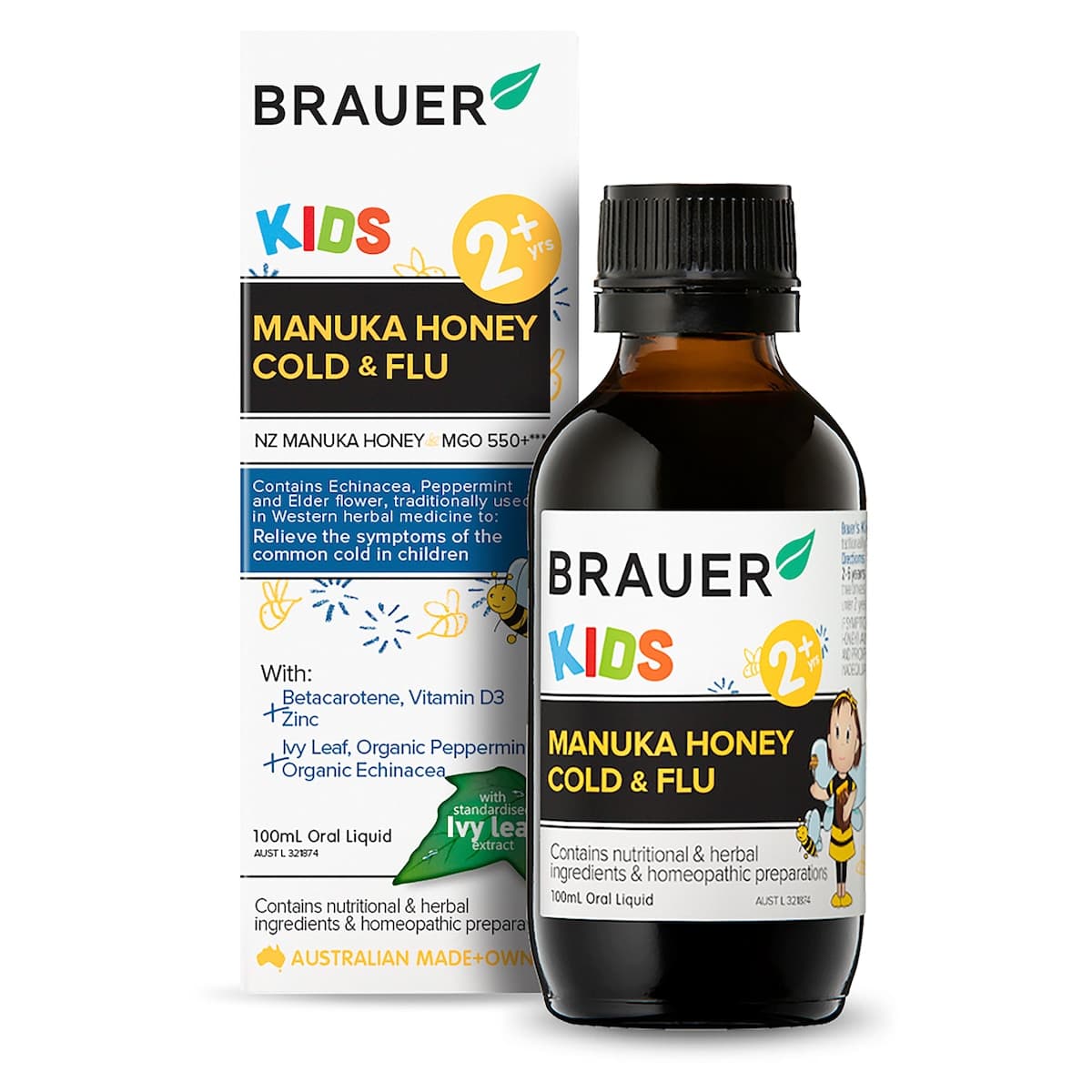 Thumbnail Brauer Kids Manuka Honey Cold & Flu 100Ml