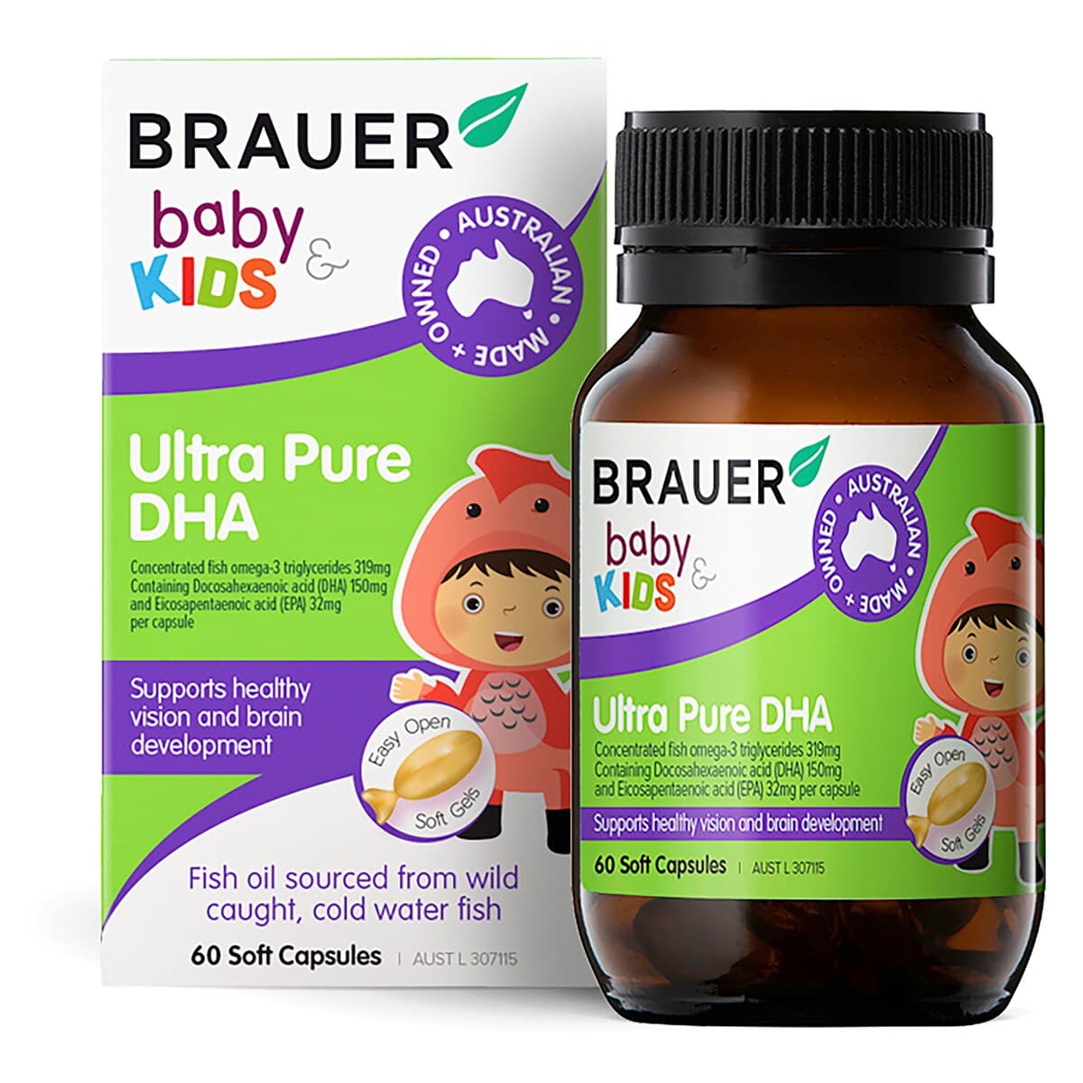 Thumbnail Brauer Baby & Kids Ultra Pure Dha 60 Soft Gels