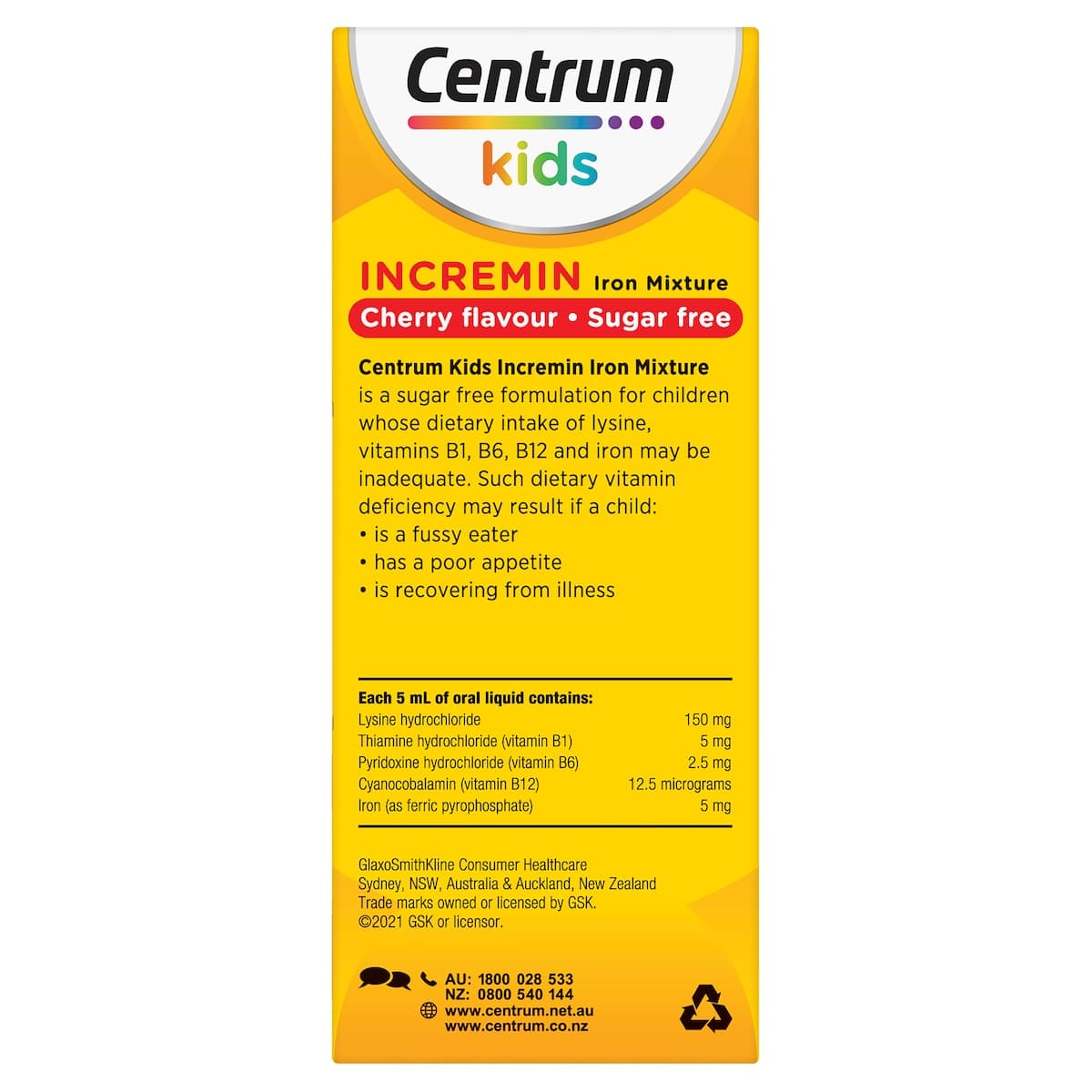 Thumbnail Centrum Kids Incremin Iron Mixture 200Ml