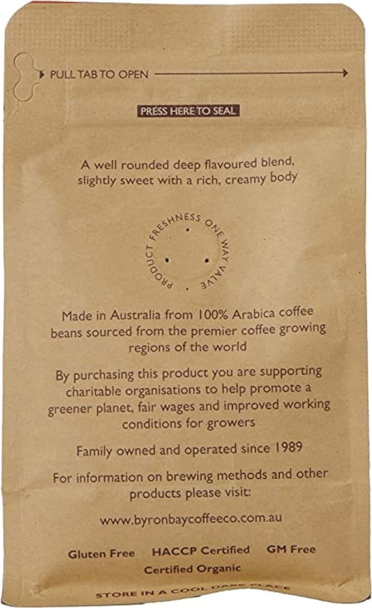 Thumbnail Byron Bay Coffee Company Organic Plunger Ground 250G