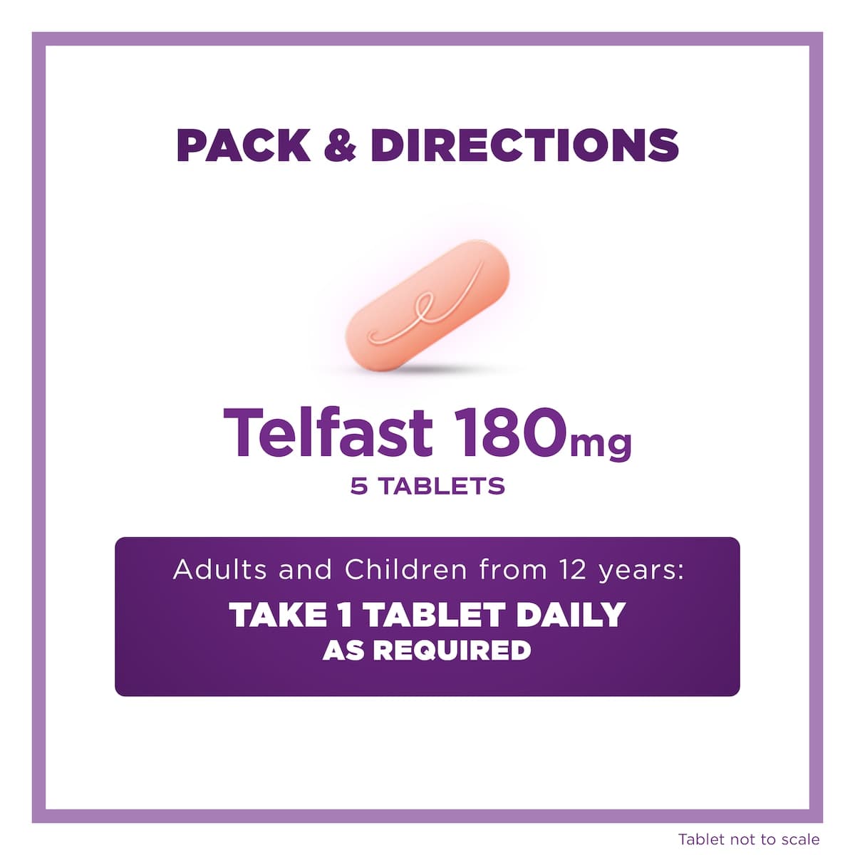 Thumbnail Telfast Allergy & Hayfever Relief 180Mg 5 Tablets