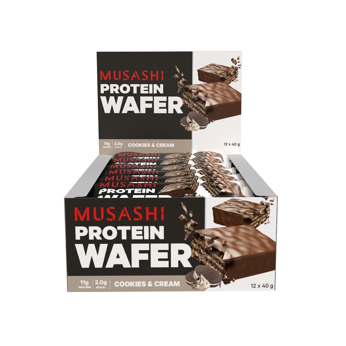 Thumbnail Musashi Protein Wafer Cookies & Cream 40G