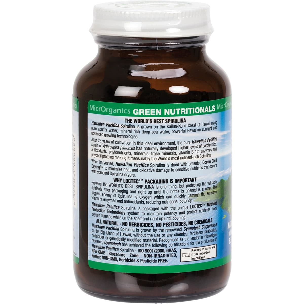 Thumbnail Green Nutritionals Hawaiian Pacifica Spirulina 200 Tablets