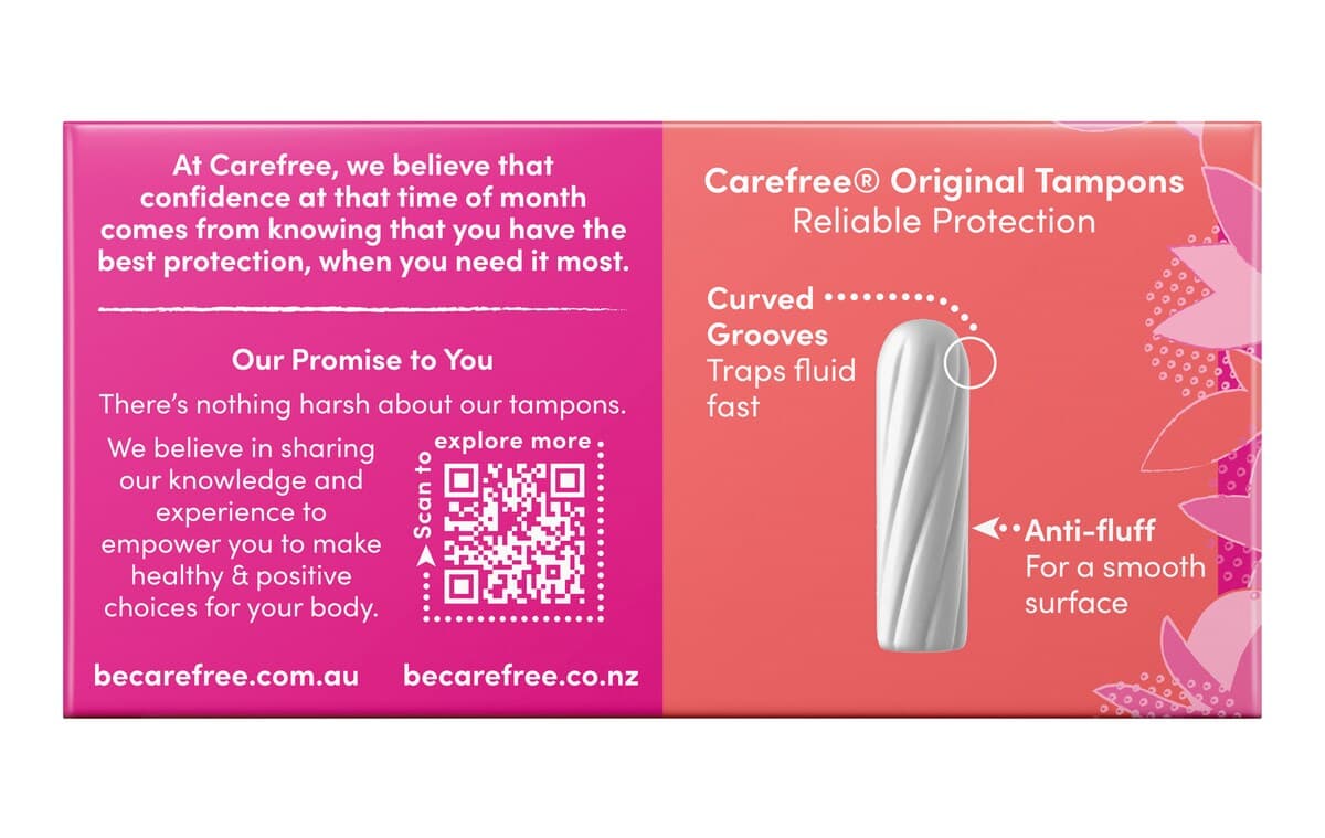 Thumbnail Carefree Original Fragrance Free Regular Tampons 16 Pack